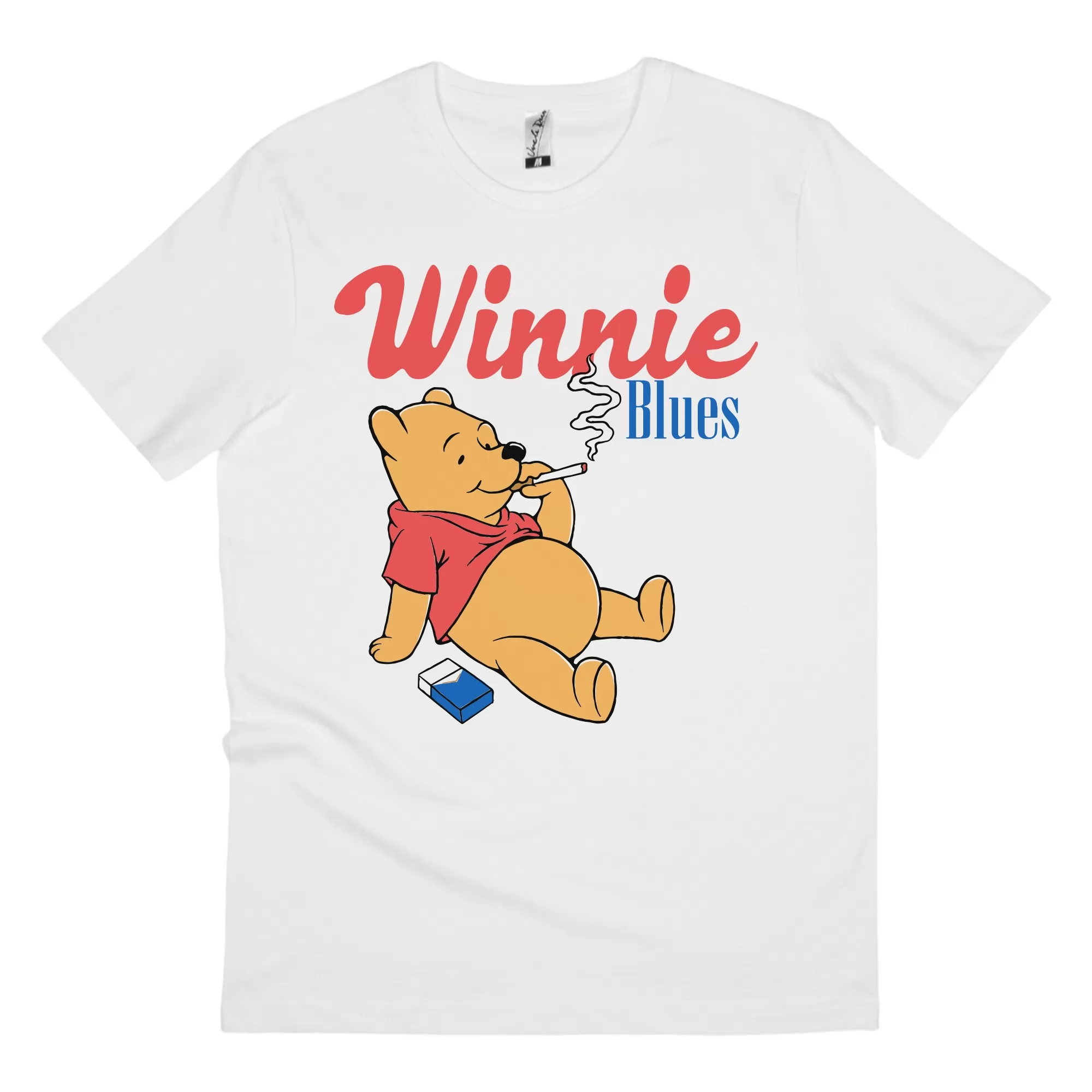WINNIE BLUES WHITE TEE WINNIE BLUES WHITE TEE