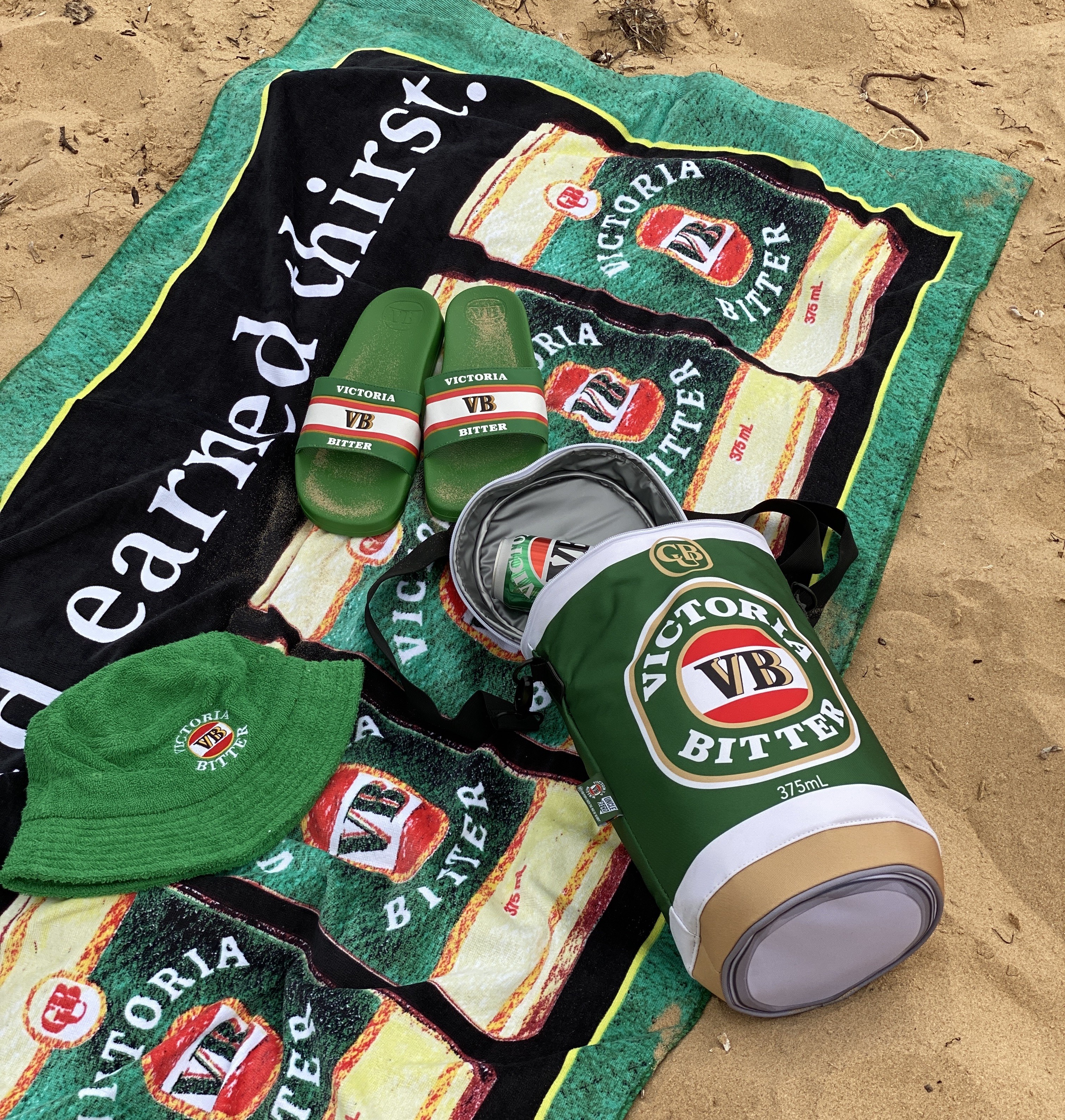 HARD EARNED THIRST BEACH TOWEL 180 X 90CM