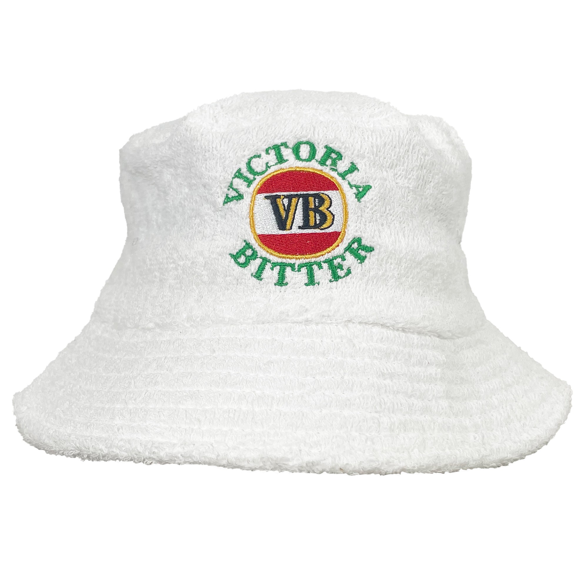 VICTORIA BITTER WHITE TERRY TOWEL BUCKET HAT VICTORIA BITTER WHITE TERRY TOWEL BUCKET HAT