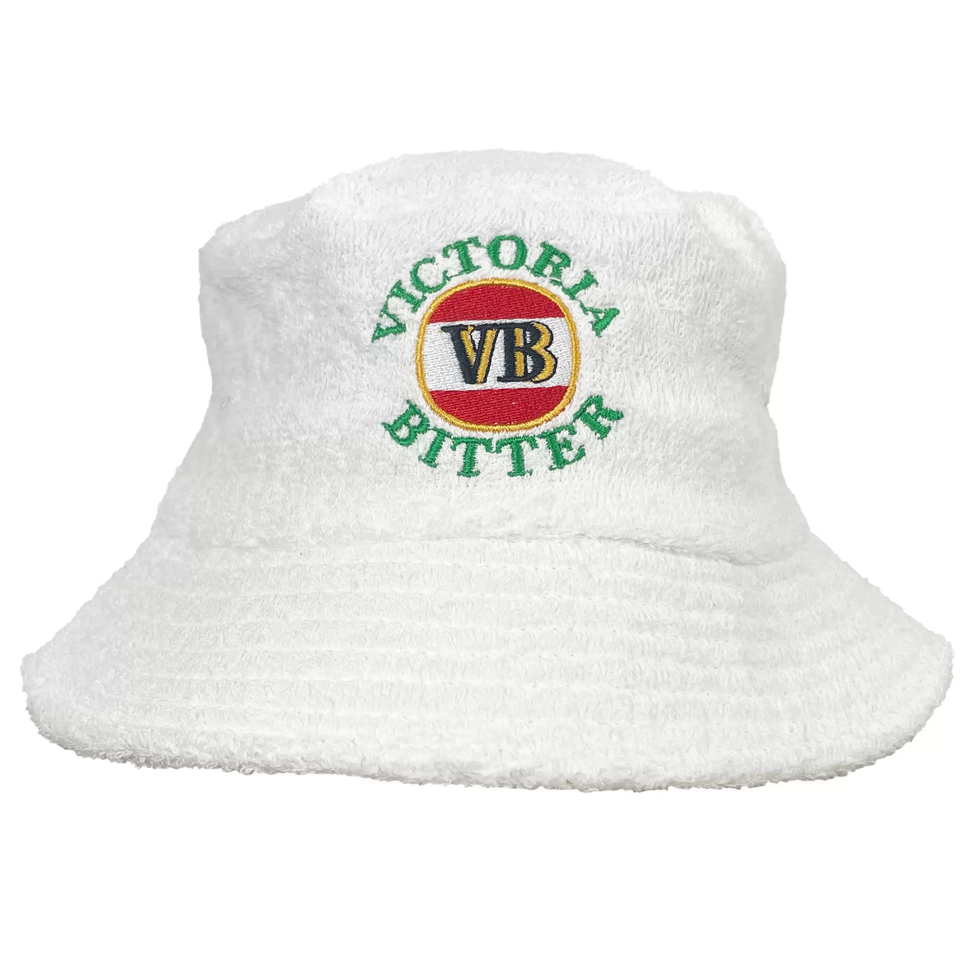 VICTORIA BITTER WHITE TERRY TOWEL BUCKET HAT VICTORIA BITTER WHITE TERRY TOWEL BUCKET HAT