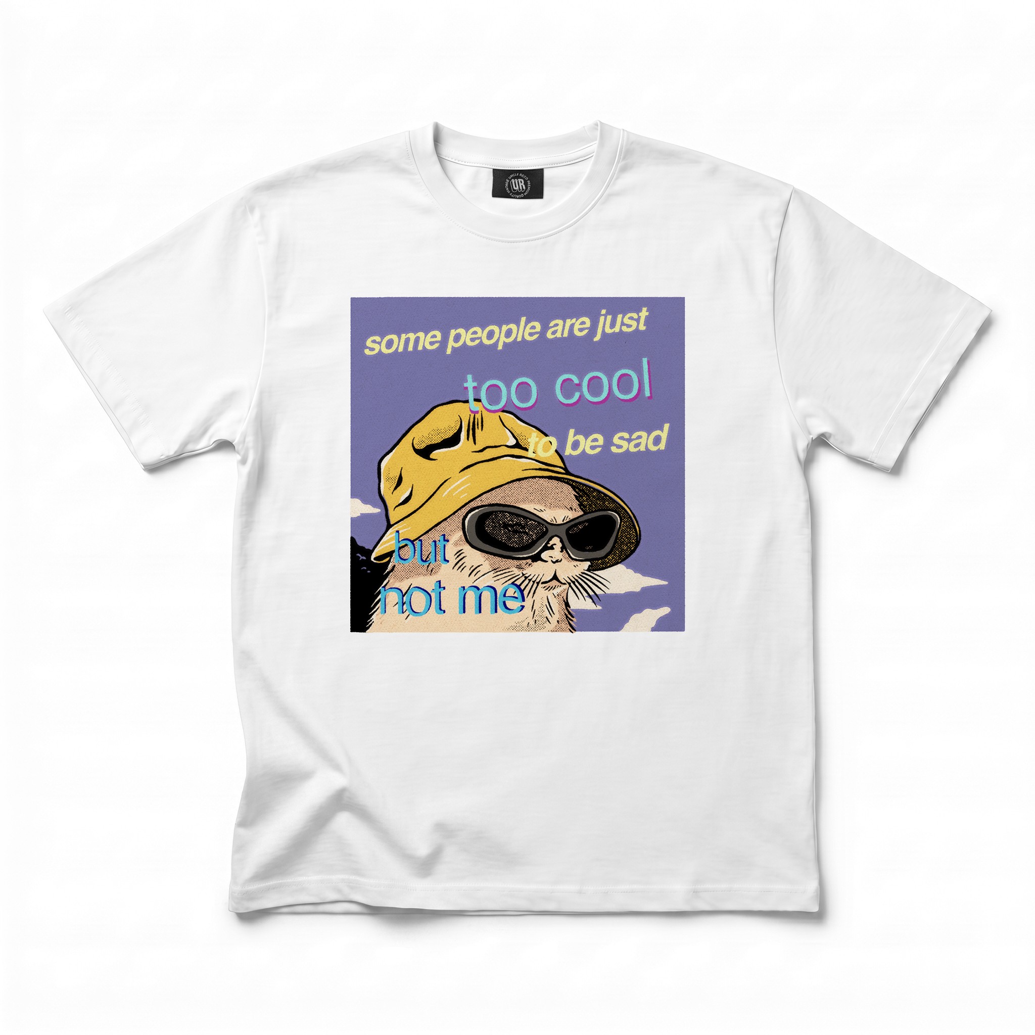 TOO COOL TO BE SAD WHITE TEE TOO COOL TO BE SAD WHITE TEE