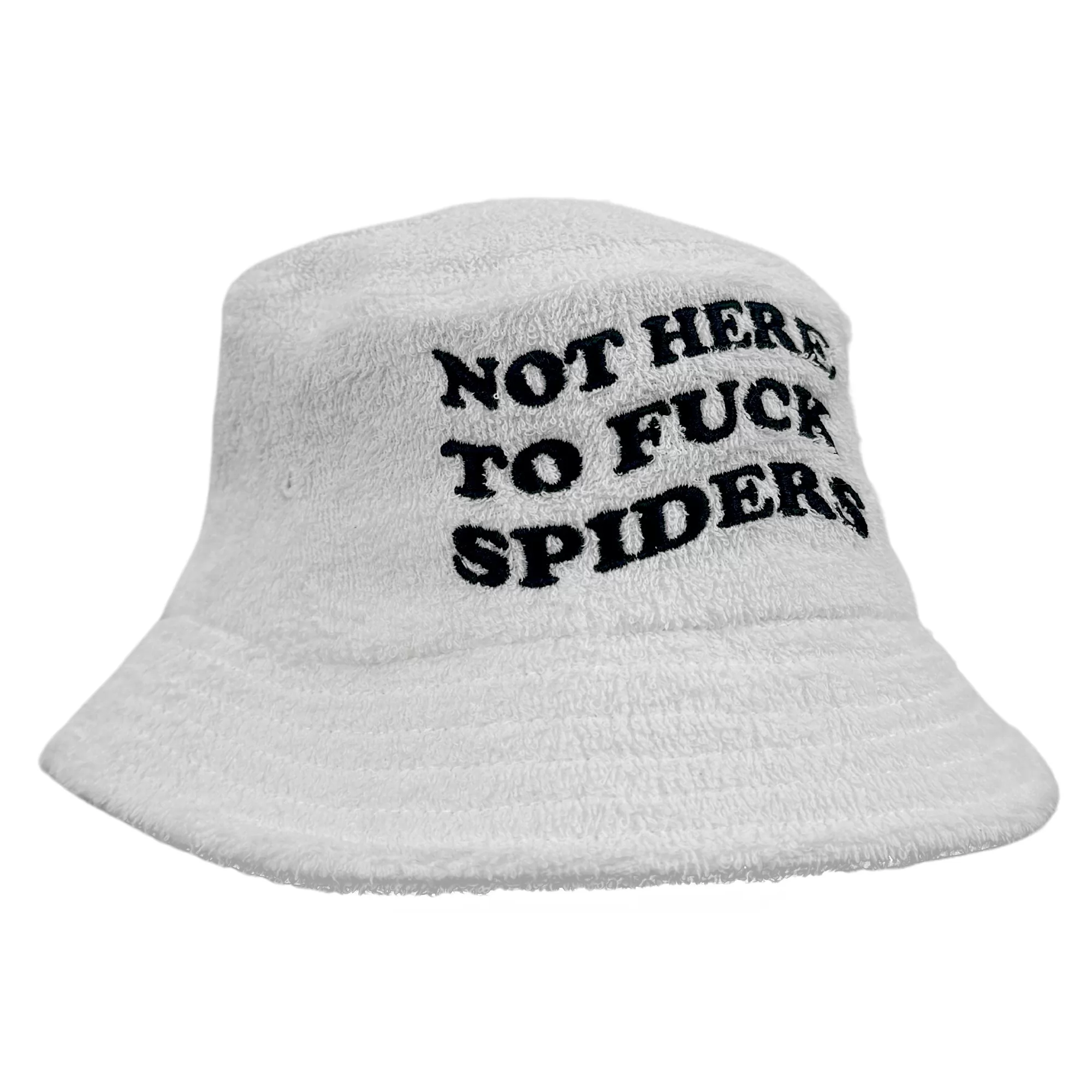 SPIDERS WHITE TERRY TOWEL BUCKET HAT SPIDERS WHITE TERRY TOWEL BUCKET HAT
