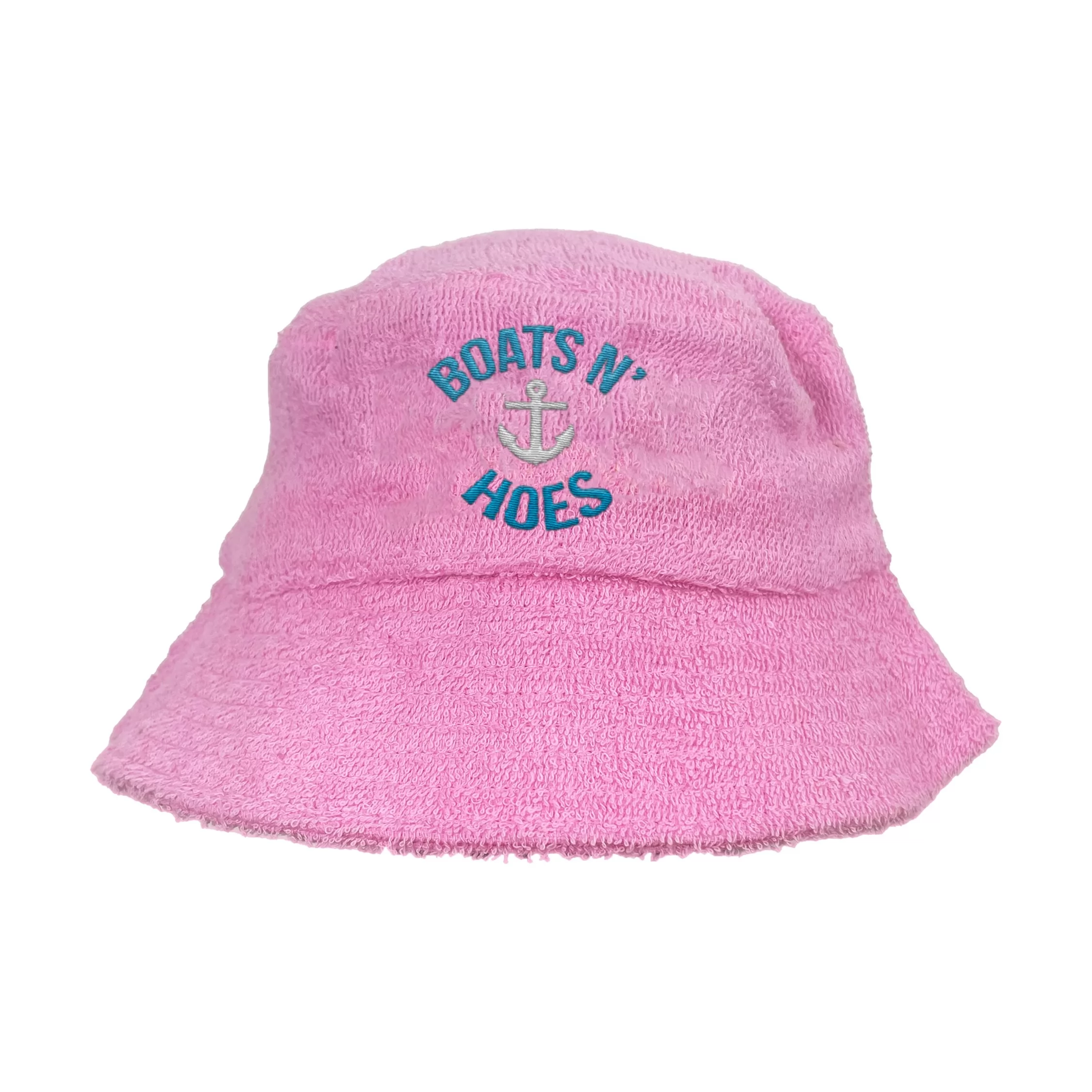 PINK BOATS N HOES TERRY TOWEL BUCKET HAT PINK BOATS N HOES TERRY TOWEL BUCKET HAT