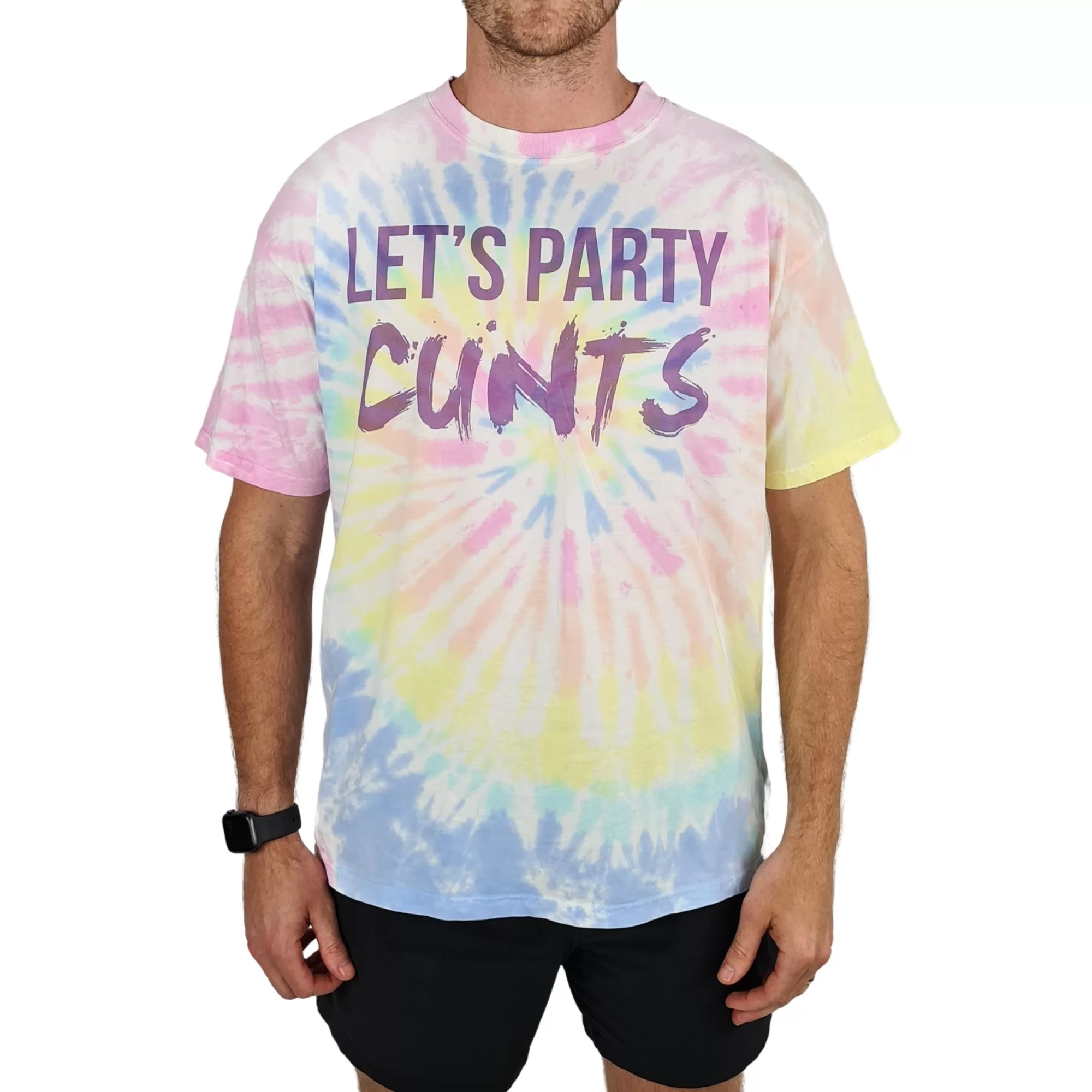 LETS PARTY TIE DYE T-SHIRT LETS PARTY TIE DYE T-SHIRT