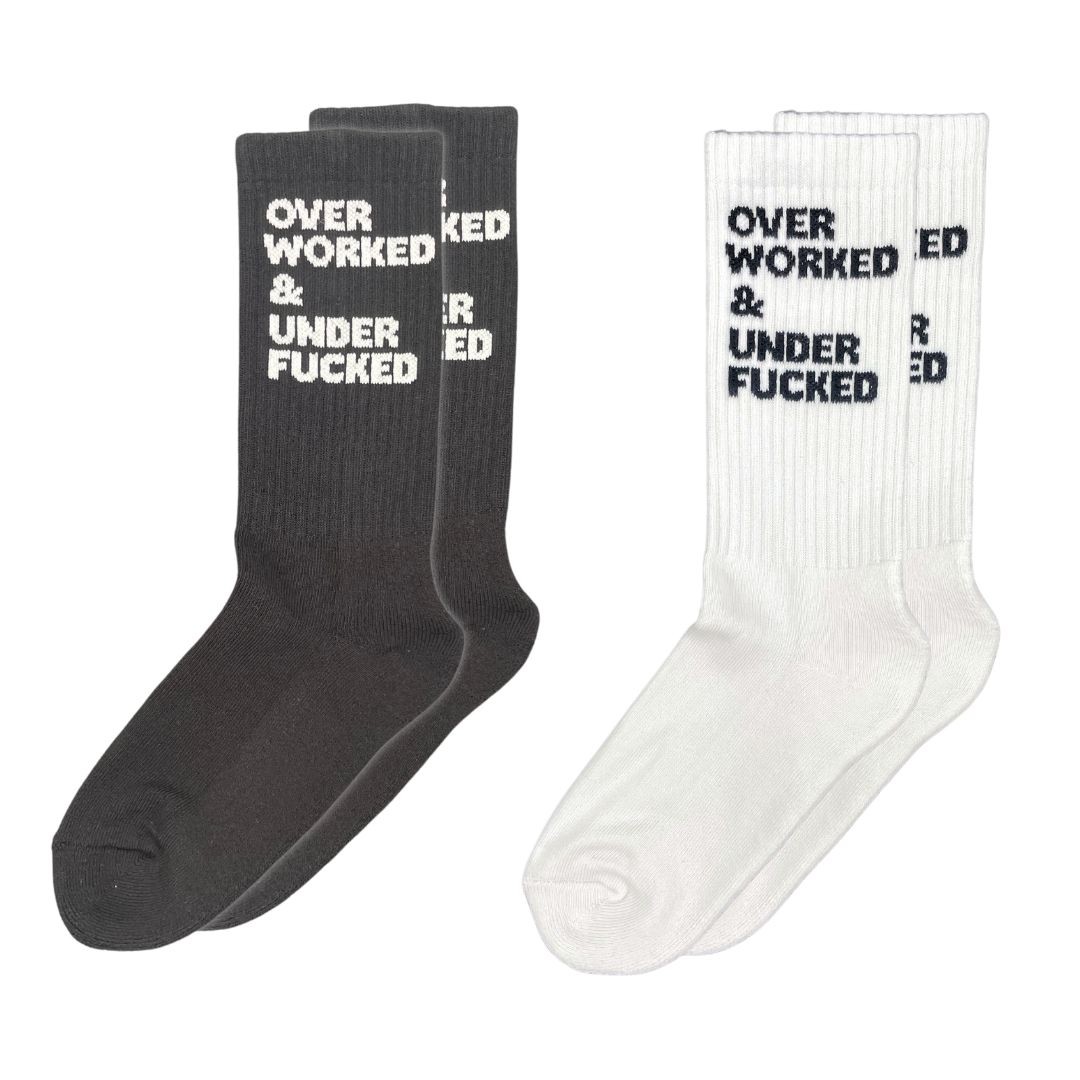 2 PACK OF OVERWORKED SOCKS 2 PACK OF OVERWORKED SOCKS