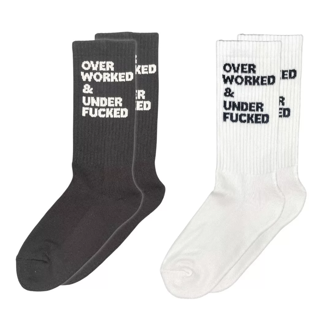 2 PACK OF OVERWORKED SOCKS 2 PACK OF OVERWORKED SOCKS