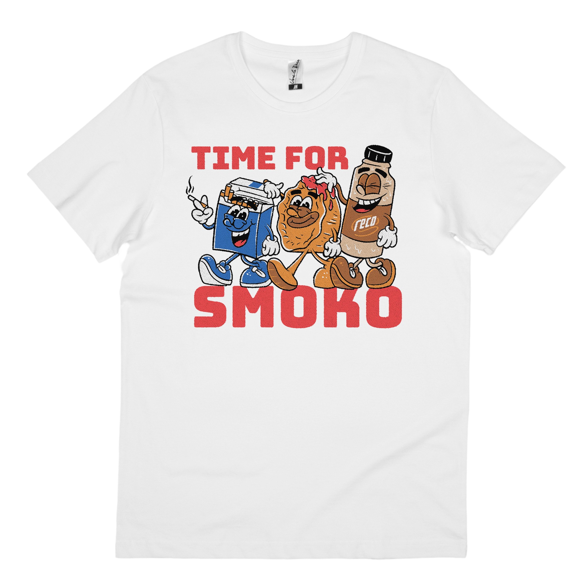 TIME FOR SMOKO WHITE TEE, Time For Smoko White T-Shirt TIME FOR SMOKO WHITE TEE, Time For Smoko White T-Shirt