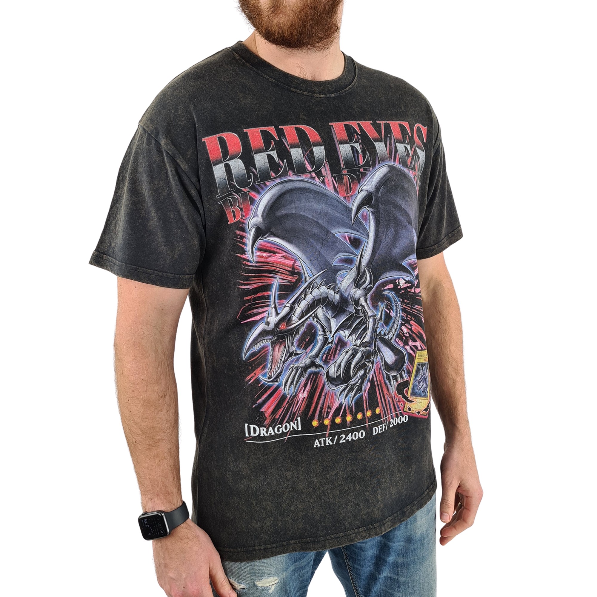 Vintage Red Eyes Black Dragon T shirt Uncle Reco
