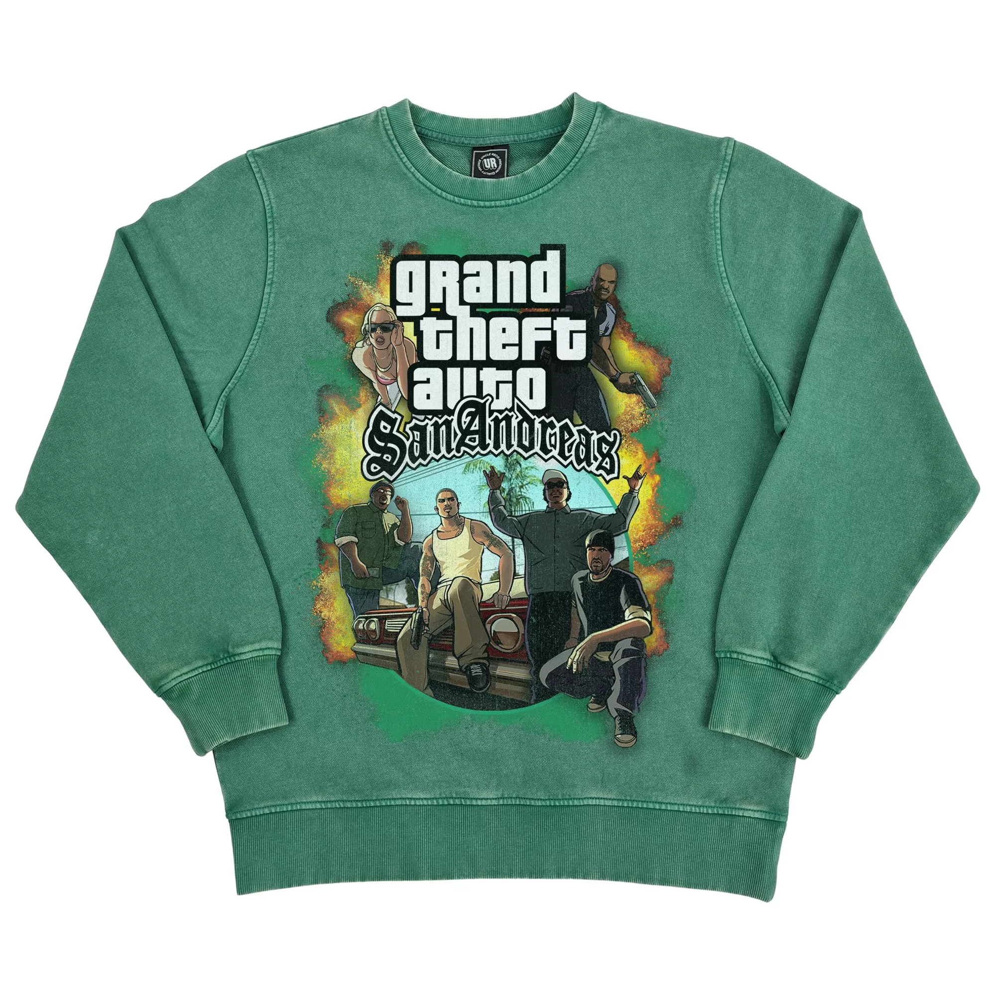 GREEN VINTAGE SAN ANDREAS CREW GREEN VINTAGE SAN ANDREAS CREW