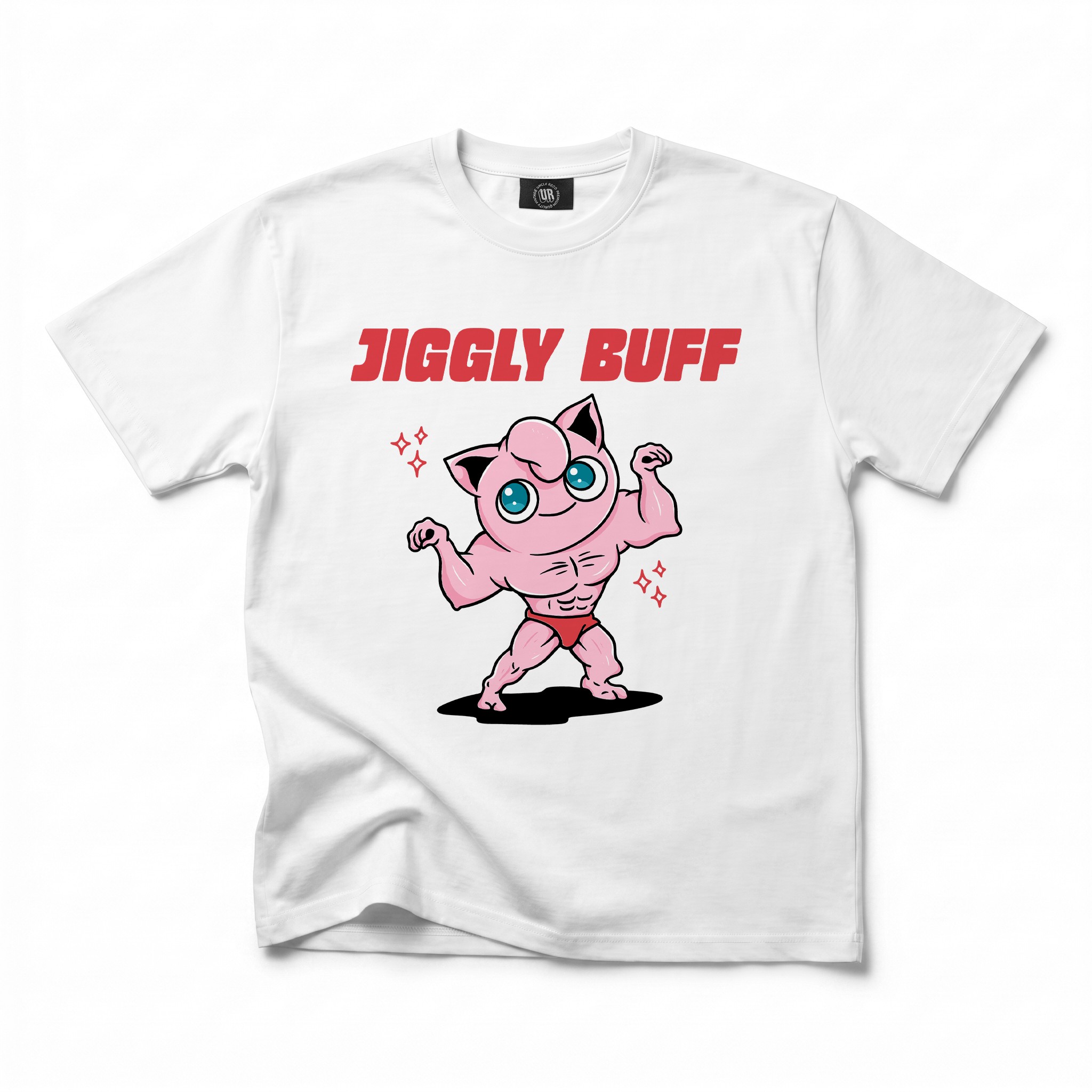 JIGGLY BUFF WHITE TEE JIGGLY BUFF WHITE TEE