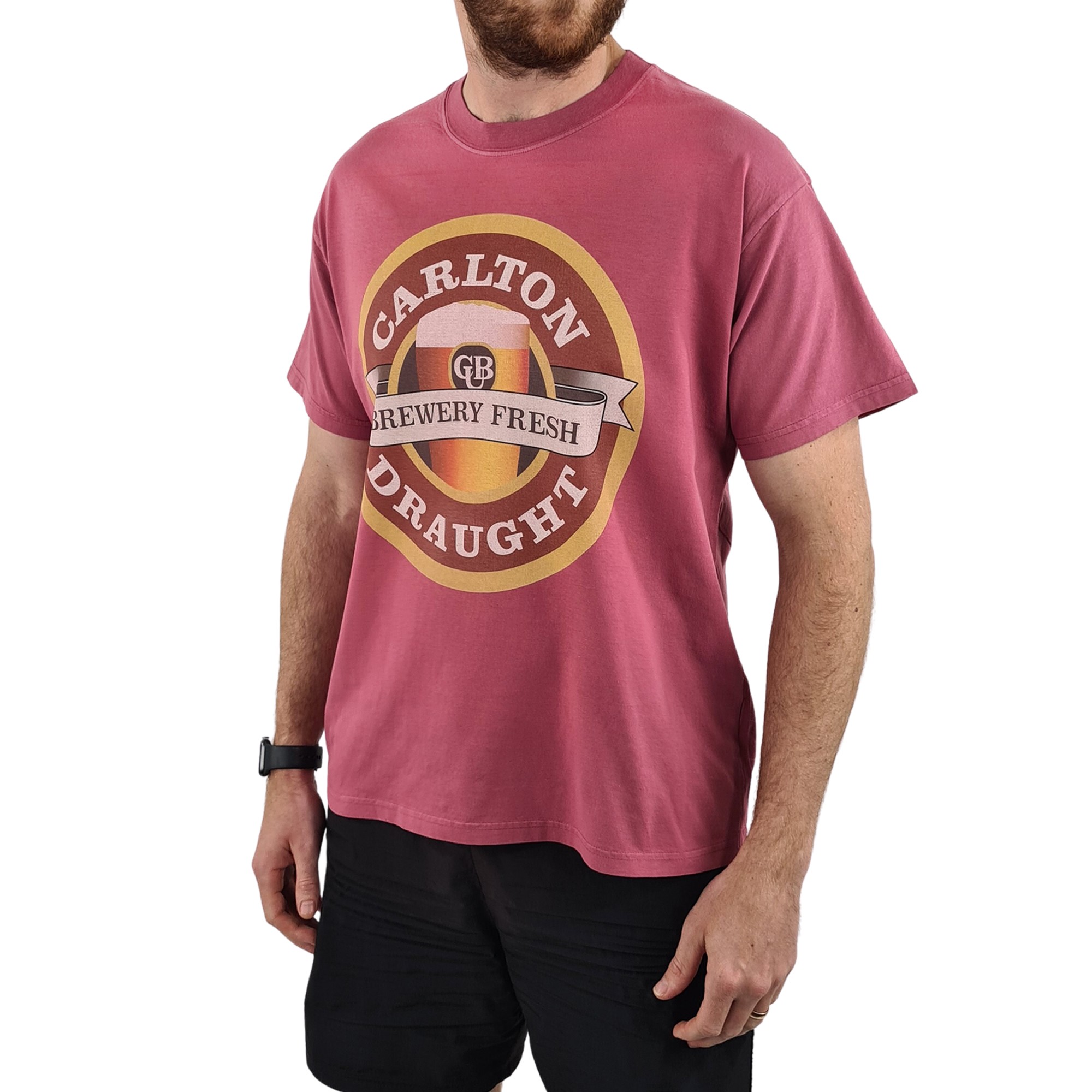 BREWERY FRESH MAROON DYED T-SHIRT