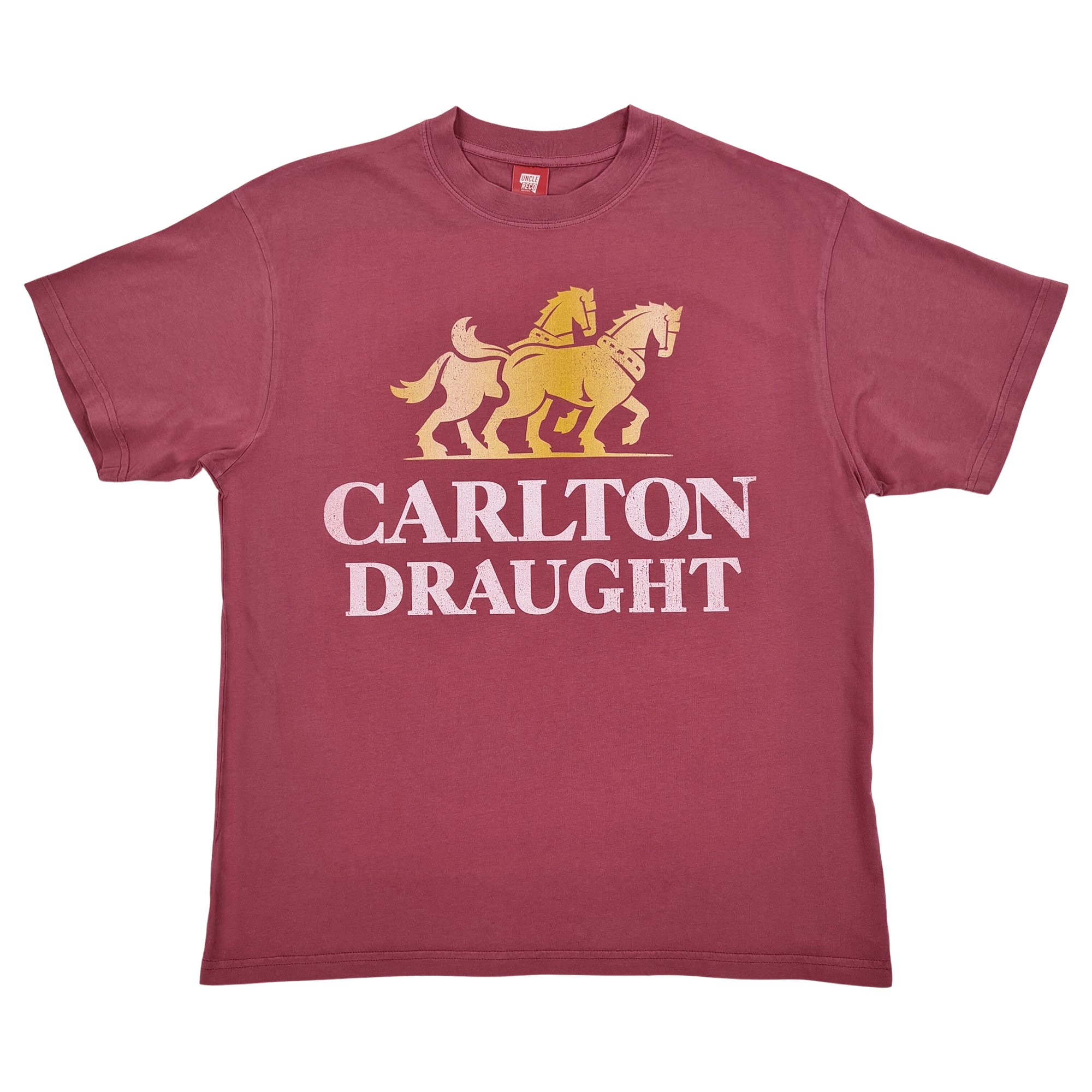 CARLTON DRAUGHT MAROON DYED T-SHIRT CARLTON DRAUGHT MAROON DYED T-SHIRT