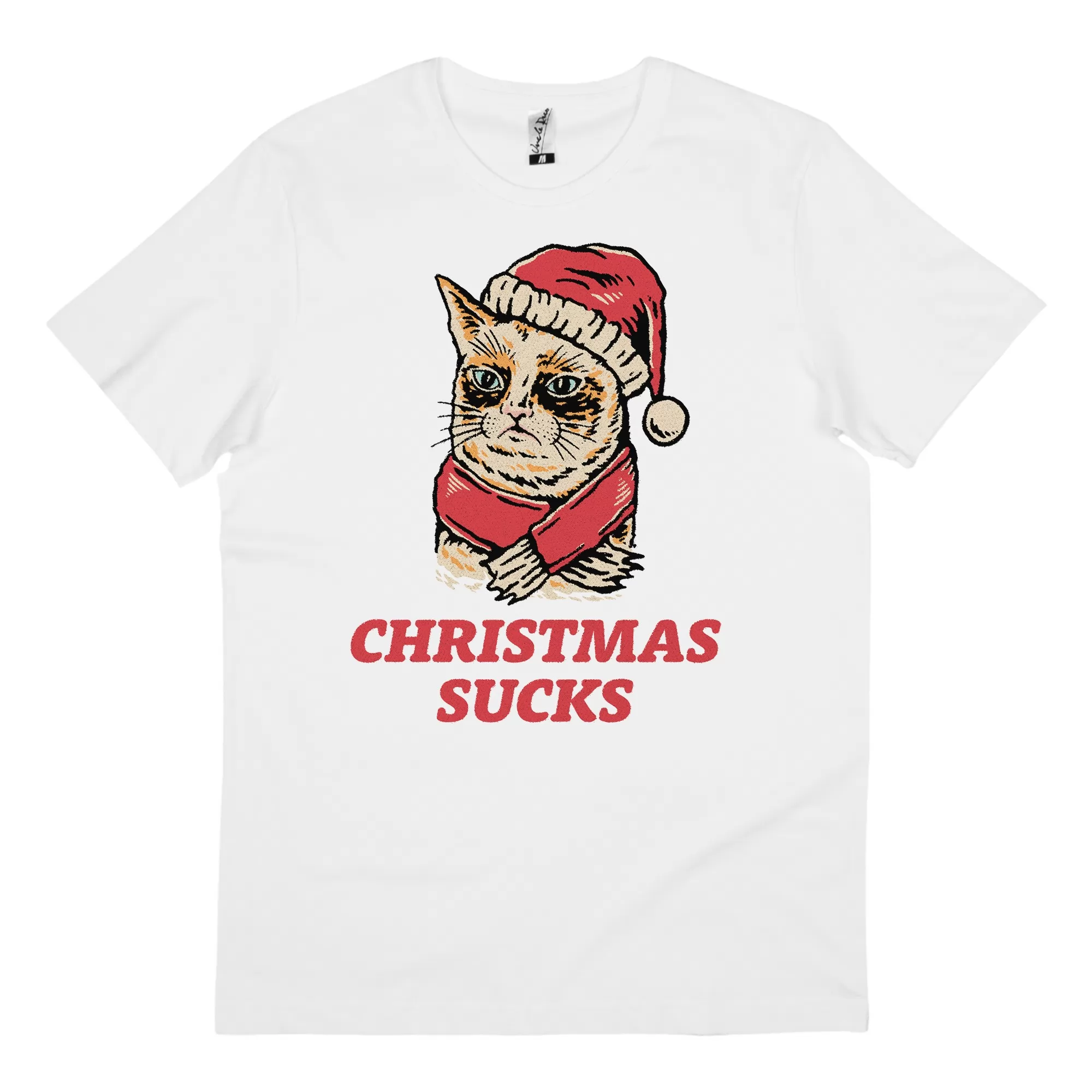 CHRISTMAS SUCKS WHITE TEE CHRISTMAS SUCKS WHITE TEE