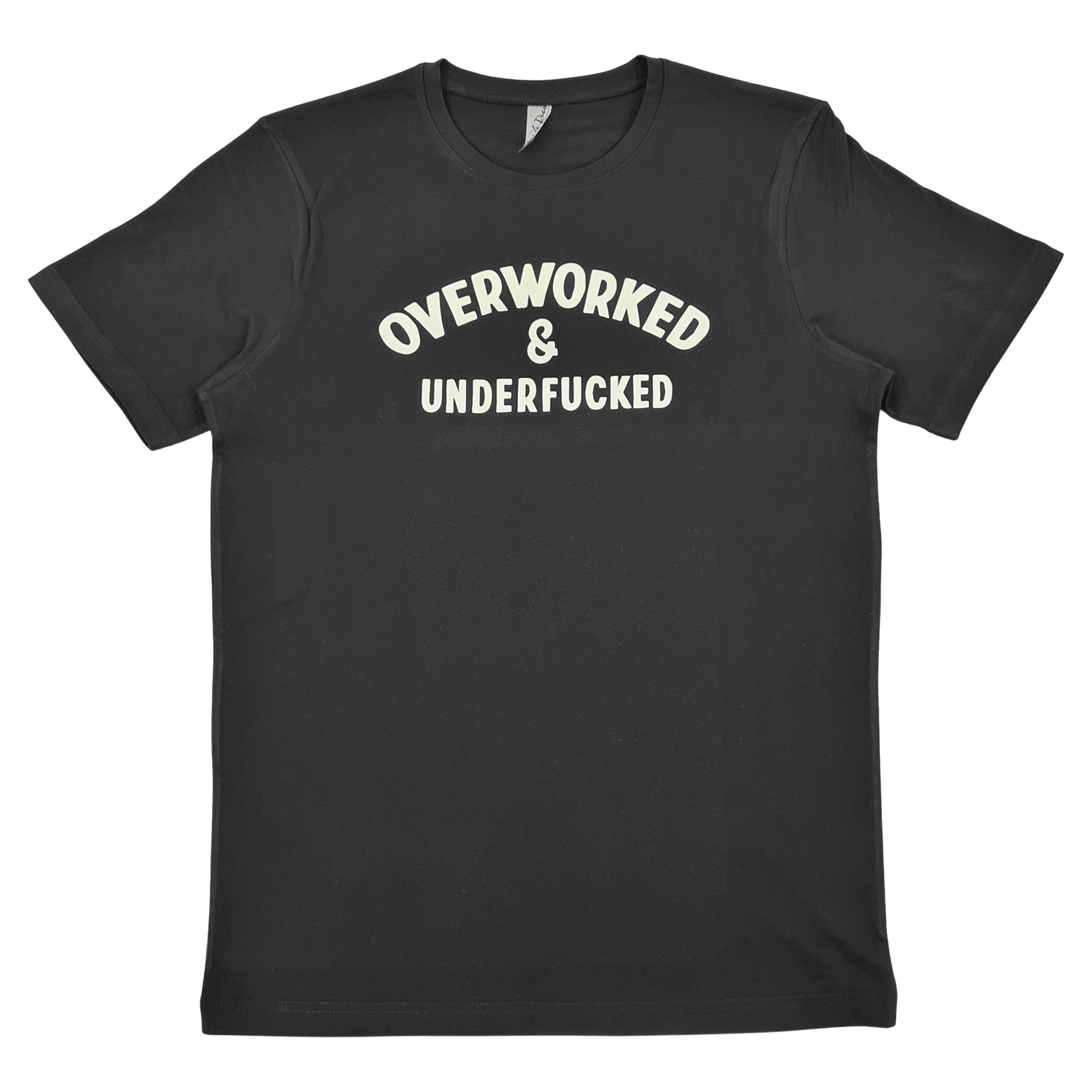 OVERWORKED BLACK TEE