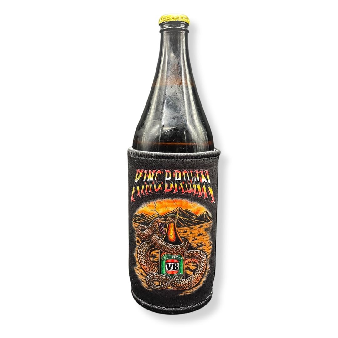 KING BROWN LONGNECK STUBBY HOLDER KING BROWN LONGNECK STUBBY HOLDER