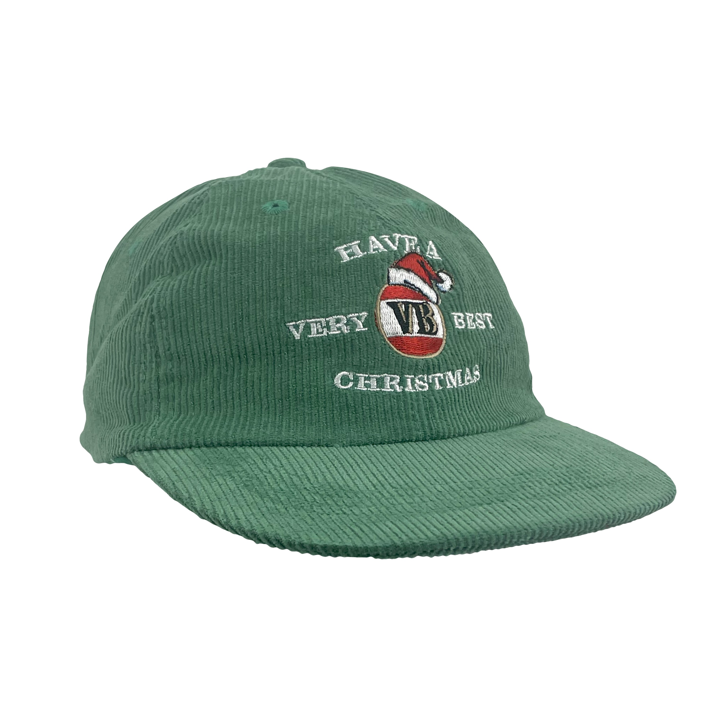 VERY BEST CHRISTMAS GREEN CORD HAT