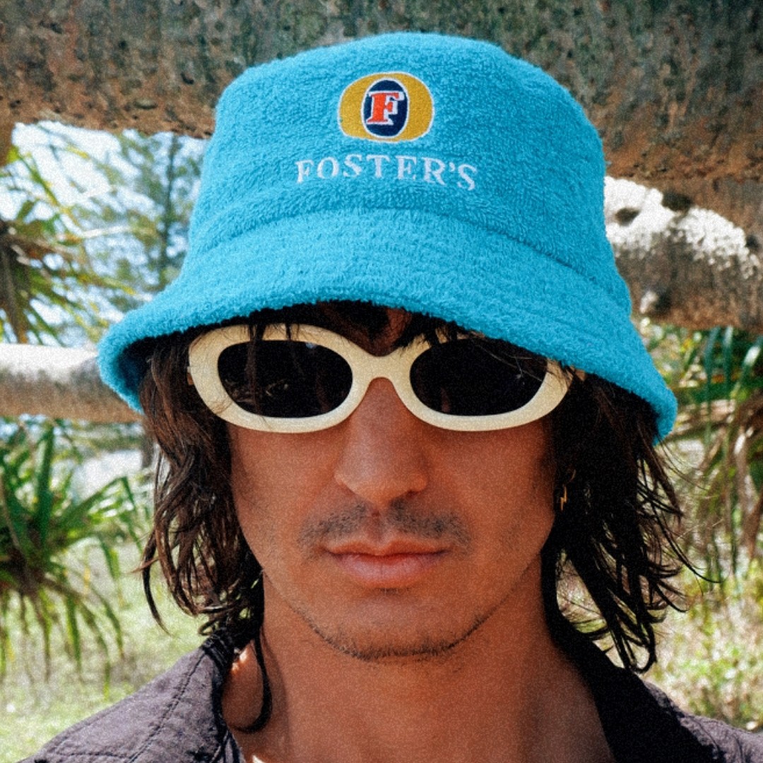 FOSTER'S BLUE TERRY TOWEL BUCKET HAT