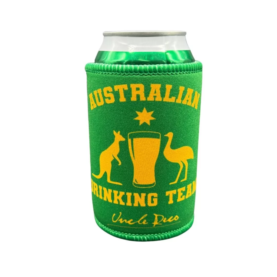 AUSTRALIAN DRINKING TEAM STUBBY HOLDER AUSTRALIAN DRINKING TEAM STUBBY HOLDER