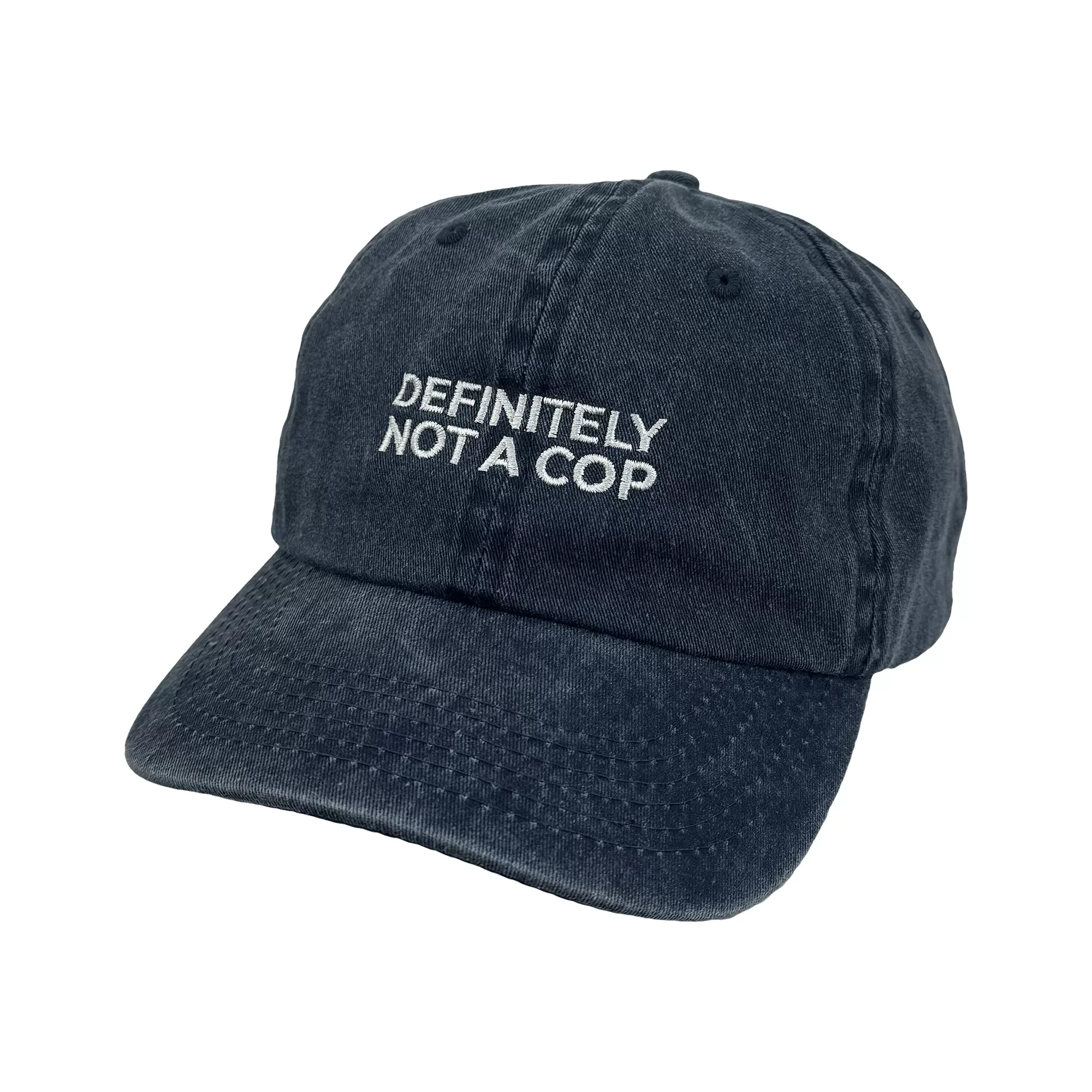 NOT A COP NAVY WASHED DAD HAT NOT A COP NAVY WASHED DAD HAT