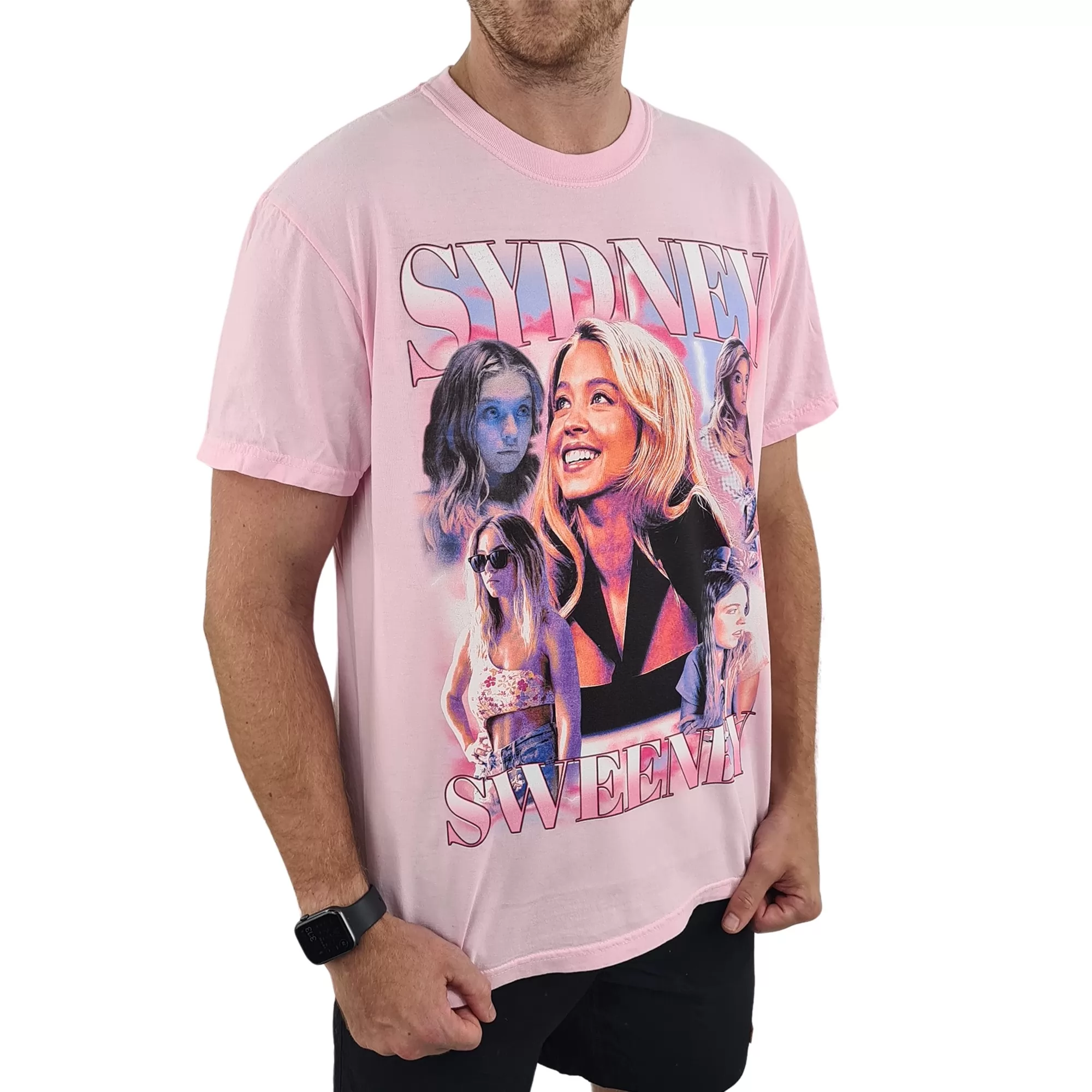 VINTAGE PINK SYDNEY SWEENEY T-SHIRT VINTAGE PINK SYDNEY SWEENEY T-SHIRT