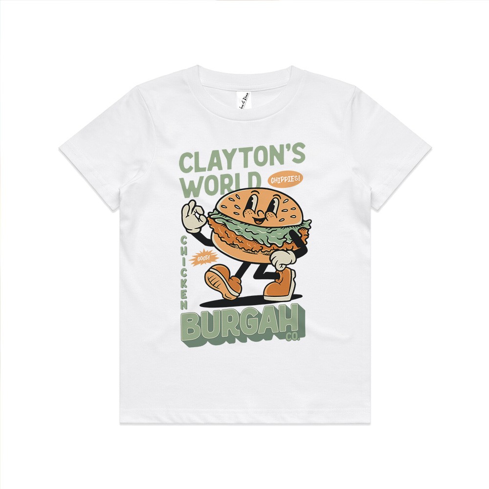 CLAYTON'S BURGAH CO KIDS TEE CLAYTON'S BURGAH CO KIDS TEE