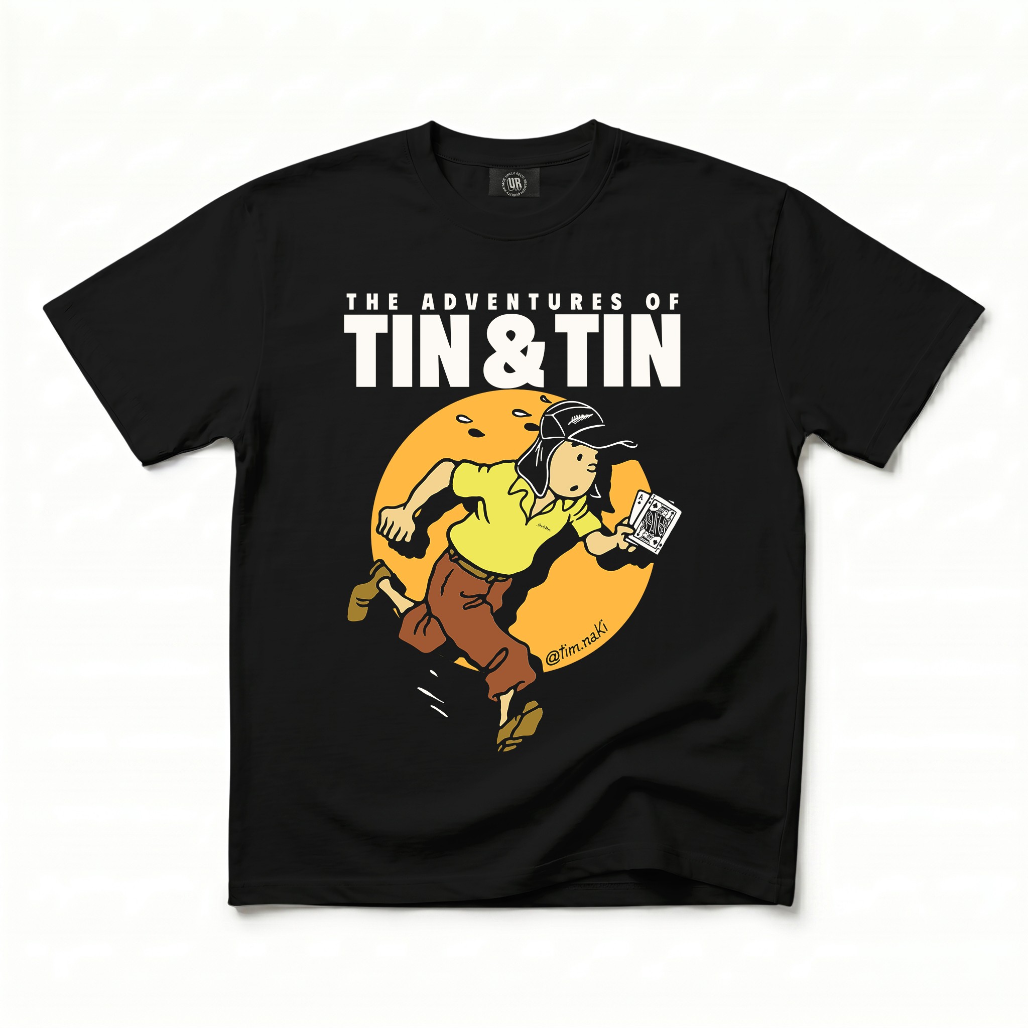 BLACK ADVENTURES OF TIN & TIN TEE BLACK ADVENTURES OF TIN & TIN TEE
