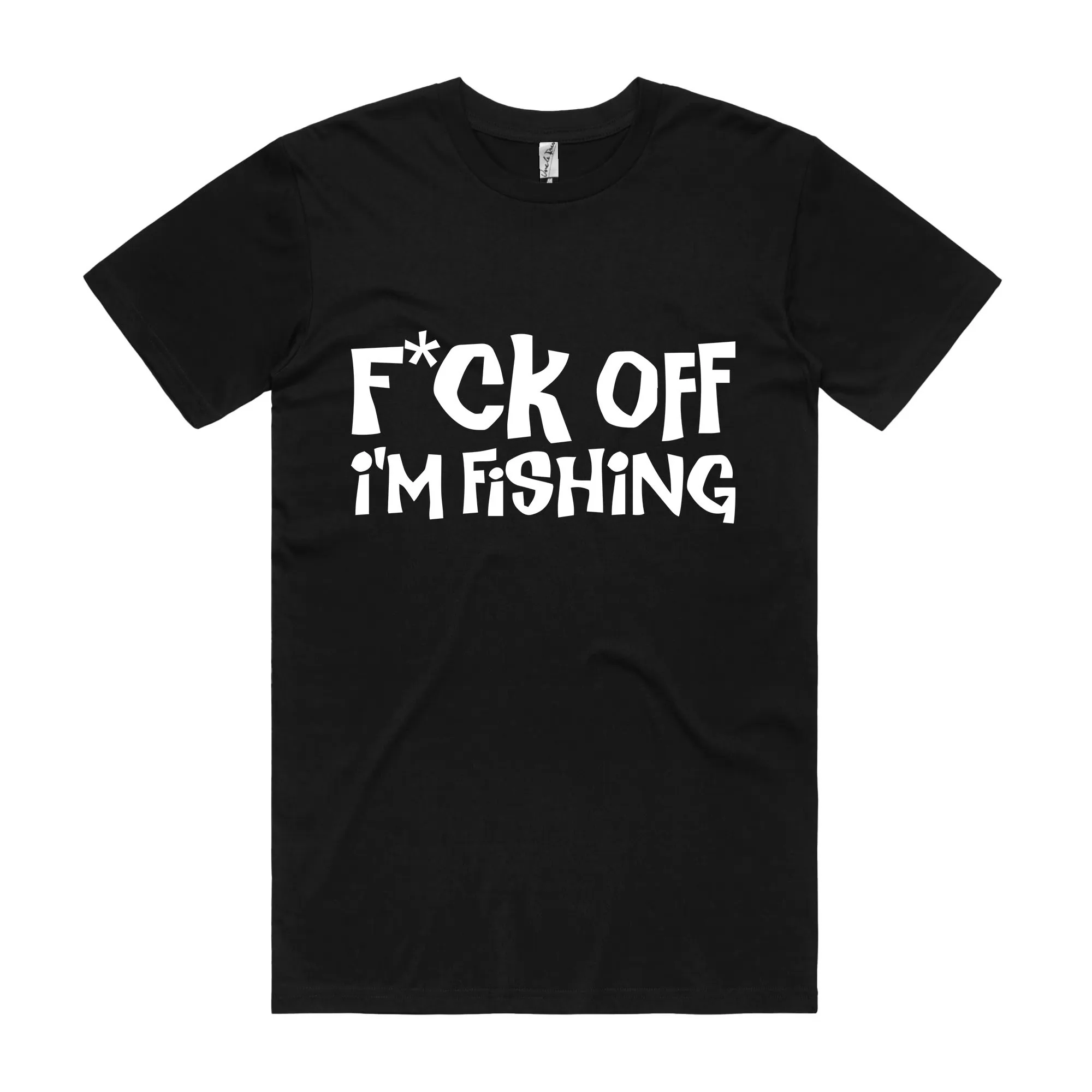 BLACK F OFF I'M FISHING TEE