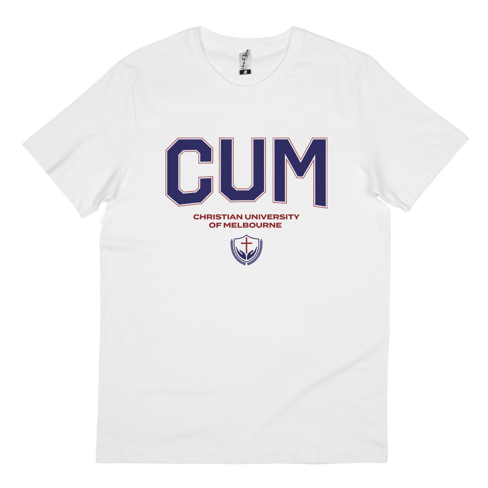 CUM UNIVERSITY WHITE TEE, Cum University White T-Shirt CUM UNIVERSITY WHITE TEE, Cum University White T-Shirt