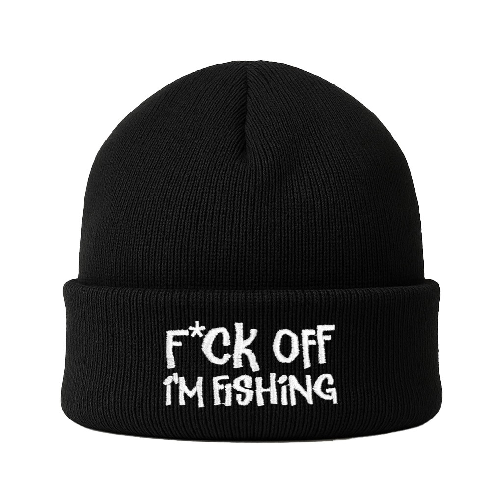 F OFF I'M FISHING BLACK BEANIE F OFF I'M FISHING BLACK BEANIE