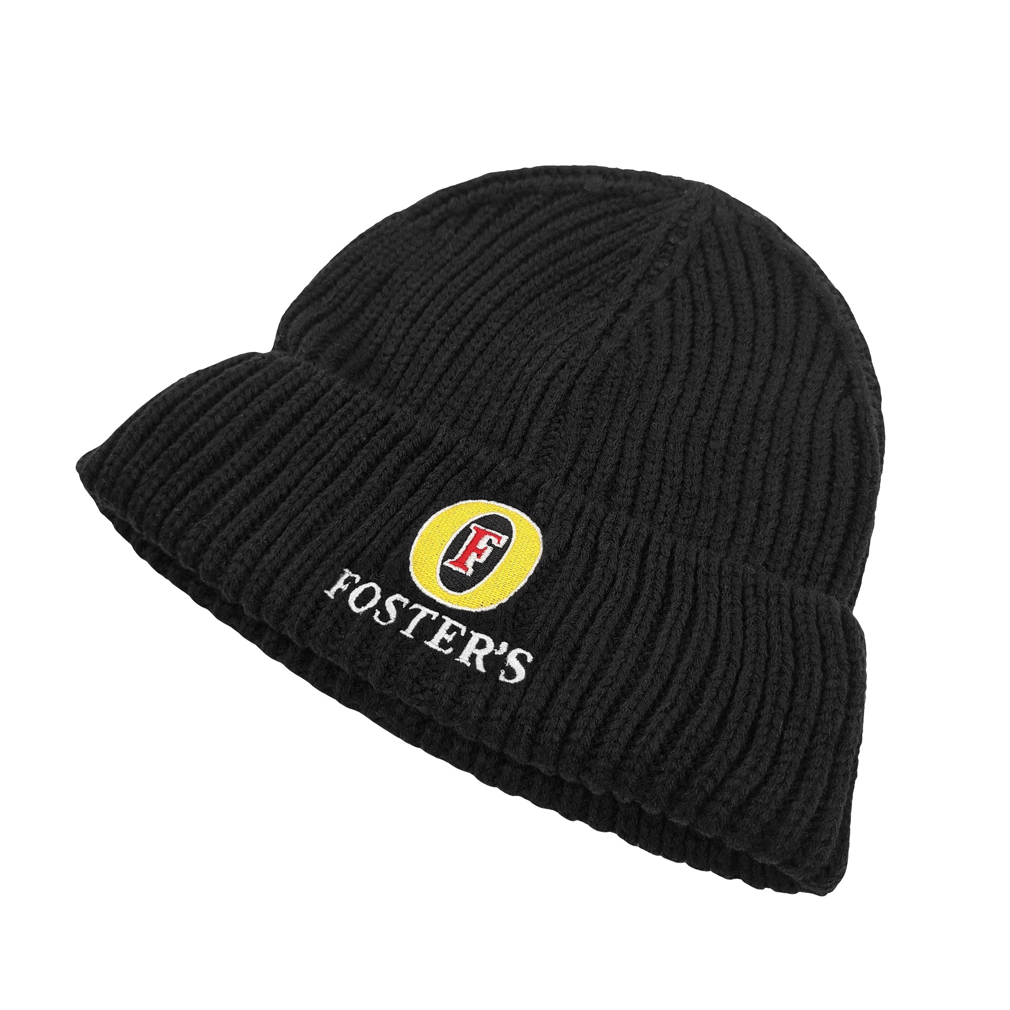FOSTER'S BLACK KNIT BEANIE FOSTER'S BLACK KNIT BEANIE