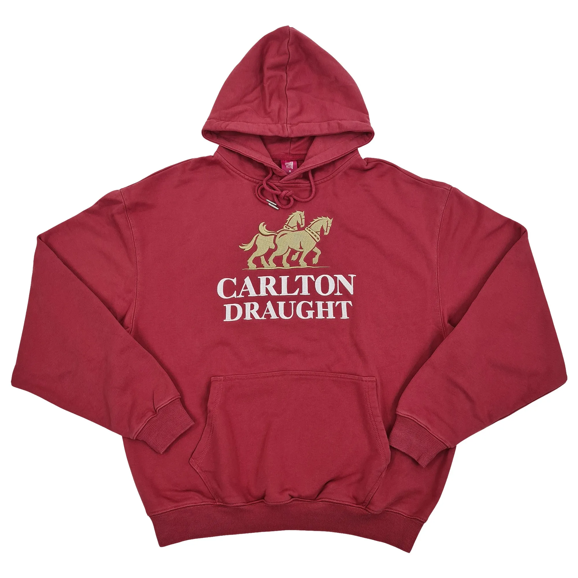 VINTAGE CARLTON DRAUGHT MAROON HOODIE VINTAGE CARLTON DRAUGHT MAROON HOODIE