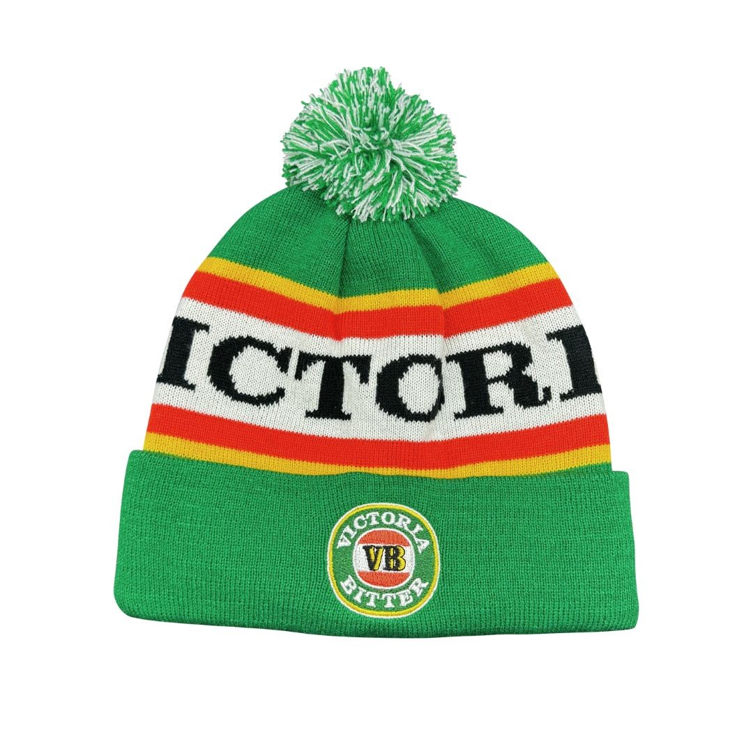 GREEN VB POM BEANIE