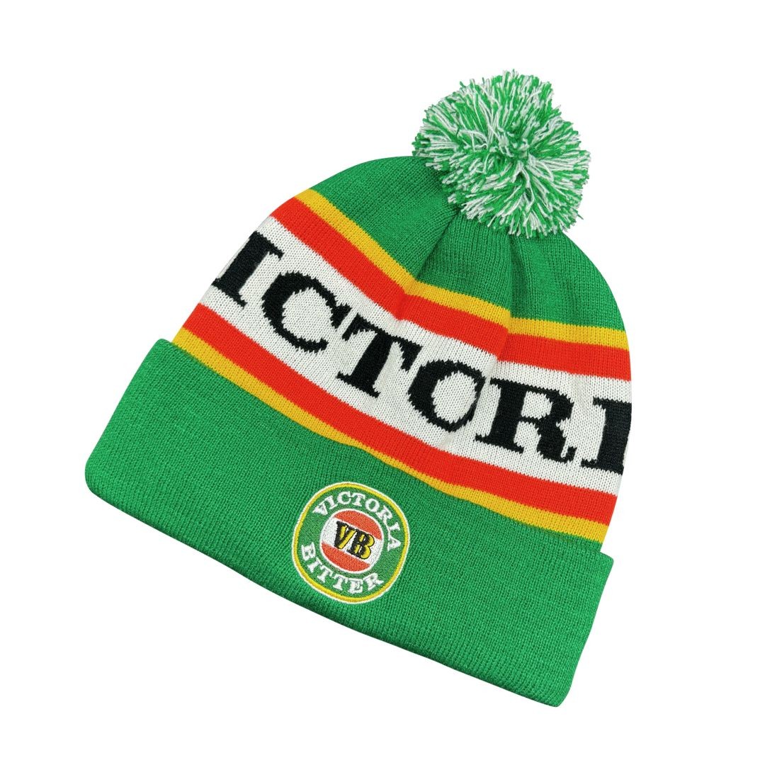 GREEN VB POM BEANIE