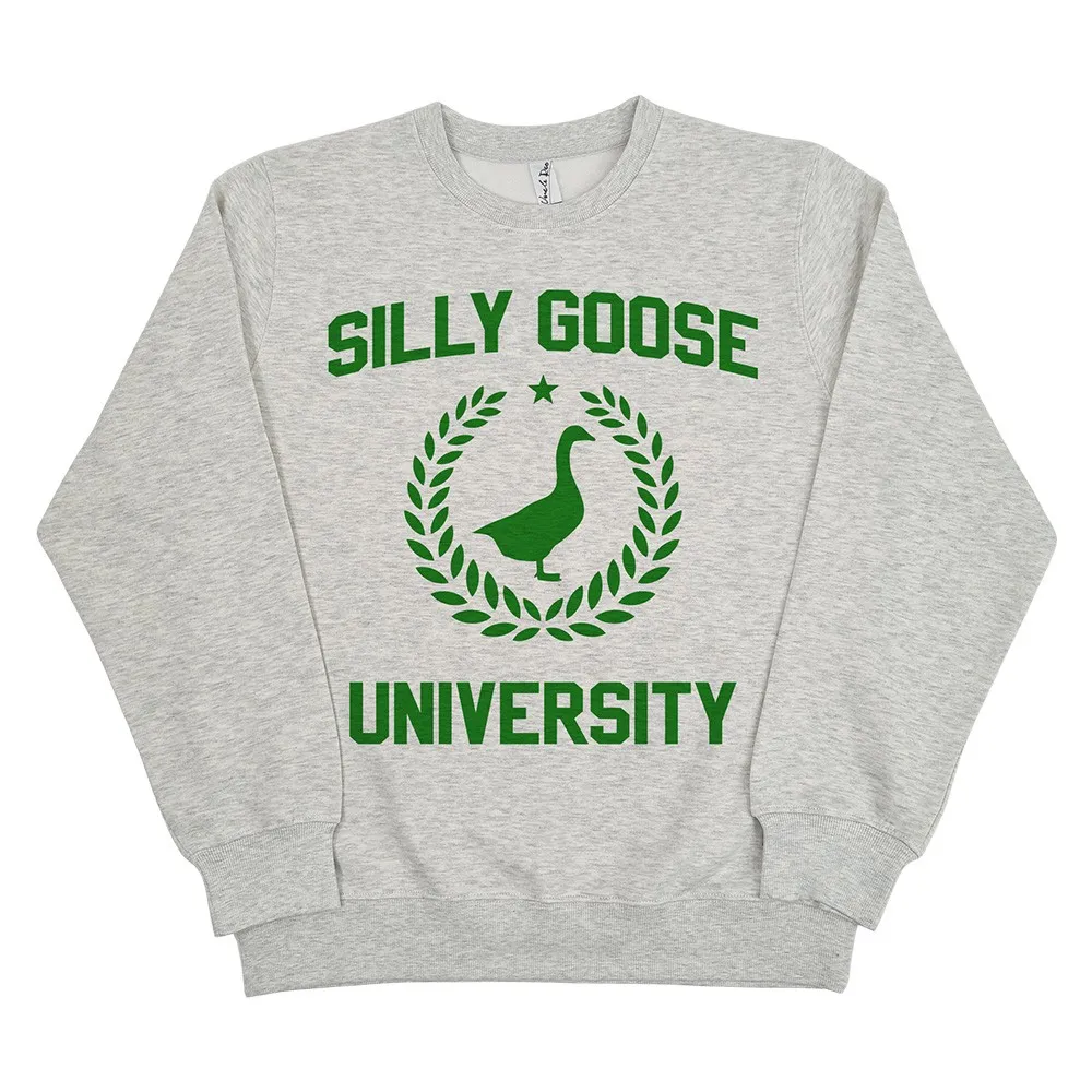SILLY GOOSE WHITE MARLE CREW SILLY GOOSE WHITE MARLE CREW