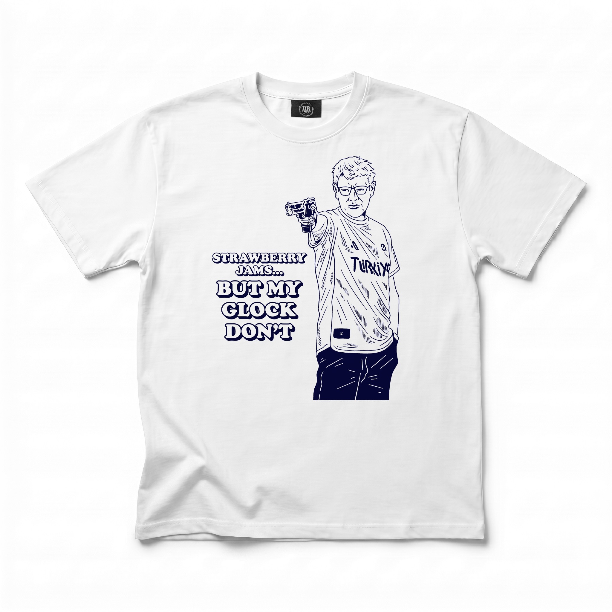 BUT MY GLOCK DON'T WHITE TEE BUT MY GLOCK DON'T WHITE TEE