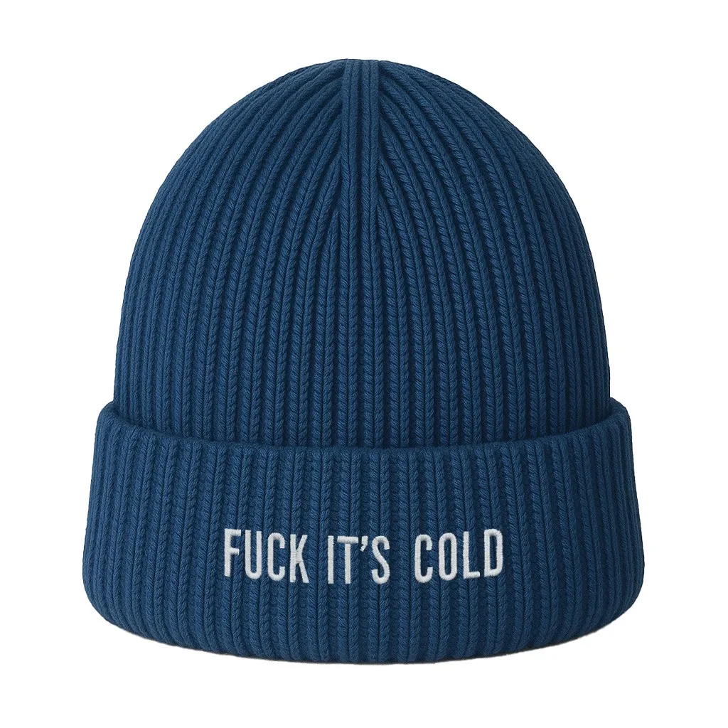 BLUE IT'S COLD KNIT BEANIE