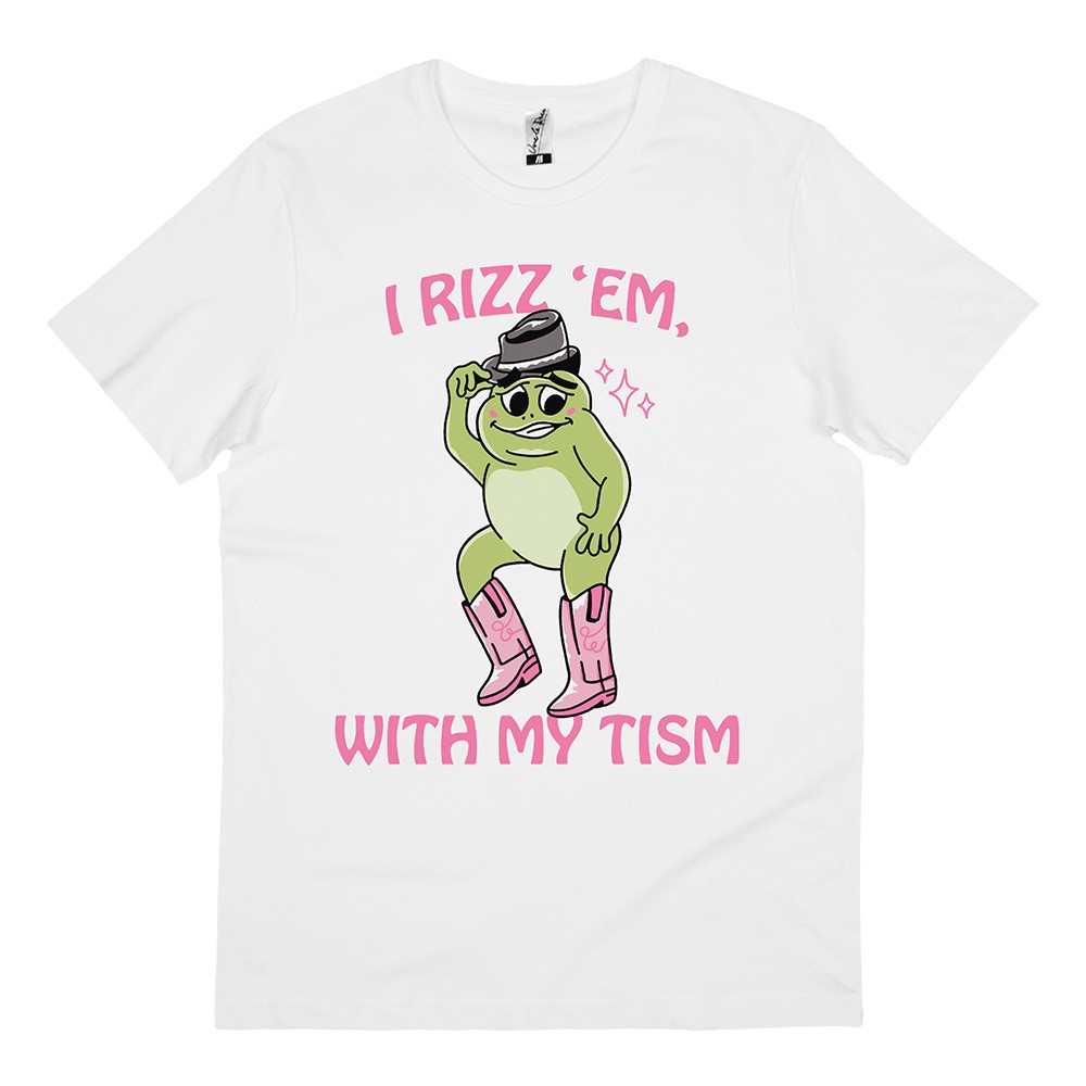 RIZZ EM WHITE TEE RIZZ EM WHITE TEE