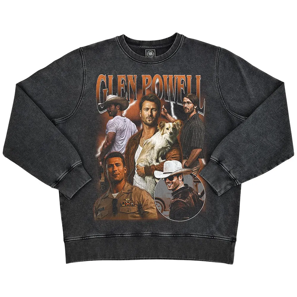 VINTAGE GLEN POWELL CREW VINTAGE GLEN POWELL CREW