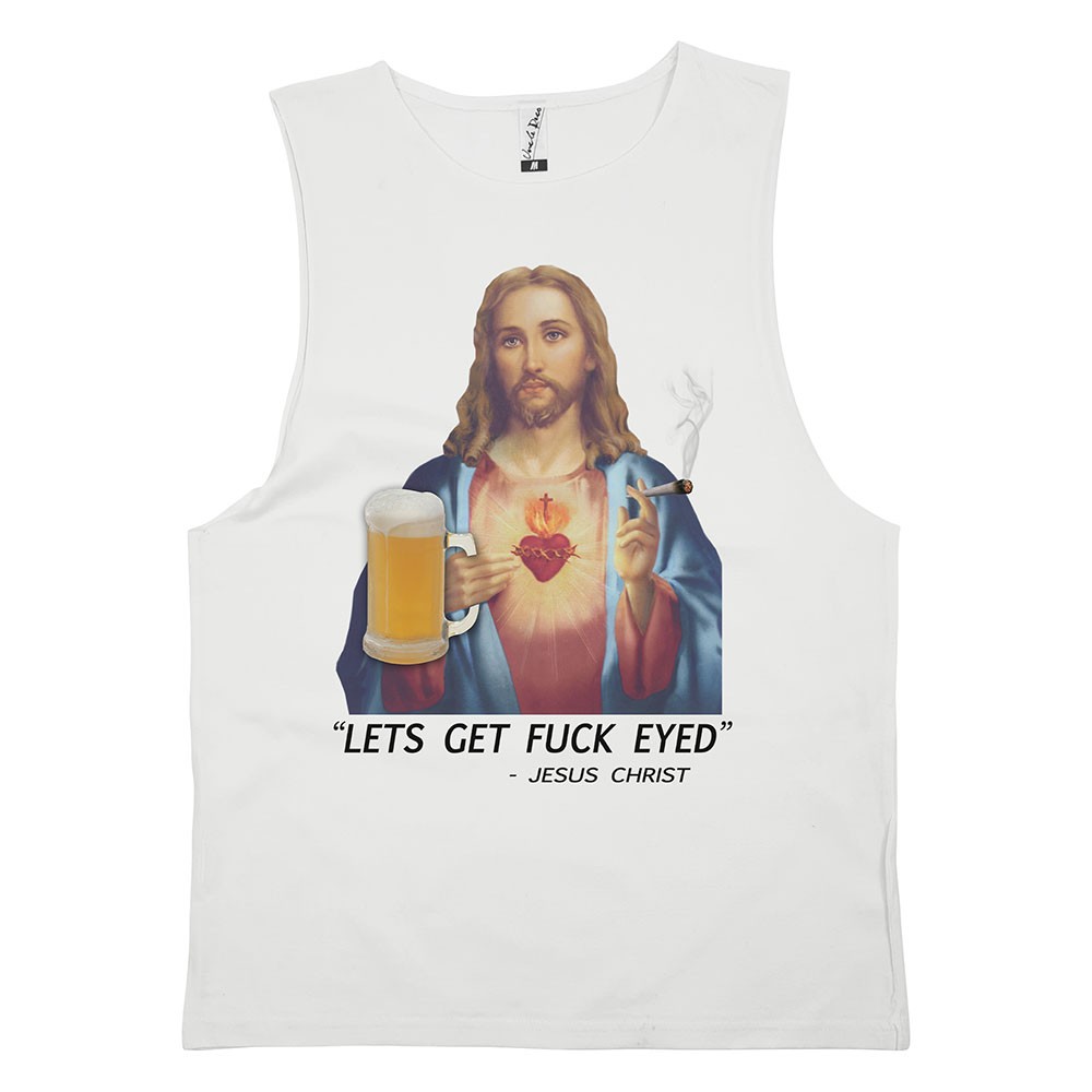 DRUNK CHRIST WHITE TANK DRUNK CHRIST WHITE TANK