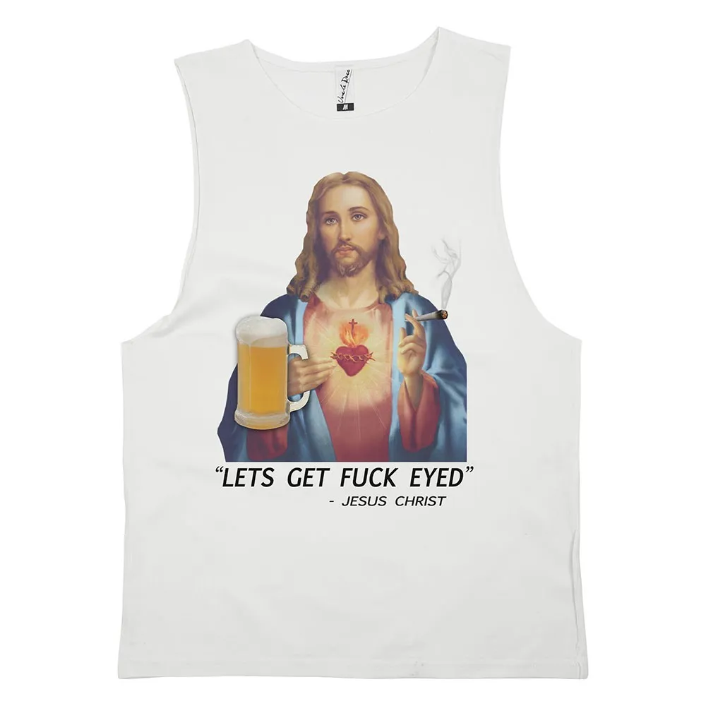 DRUNK CHRIST WHITE TANK DRUNK CHRIST WHITE TANK