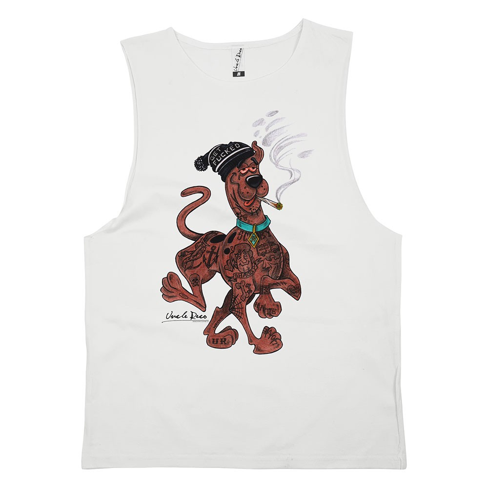 STONED SCOOBY WHITE TANK STONED SCOOBY WHITE TANK