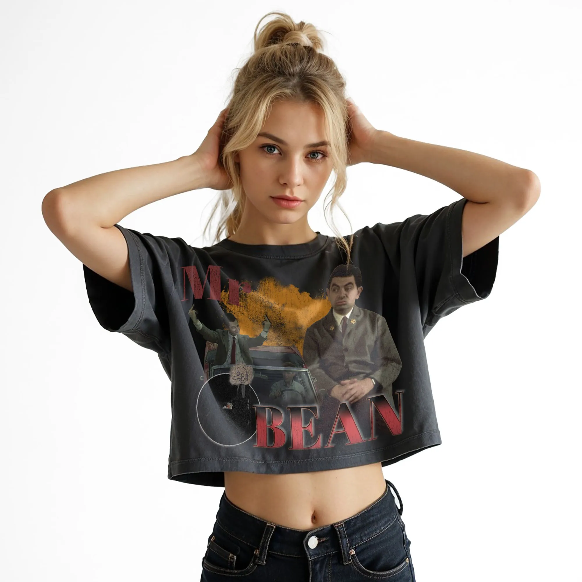 VINTAGE MR BEAN CROP TOP