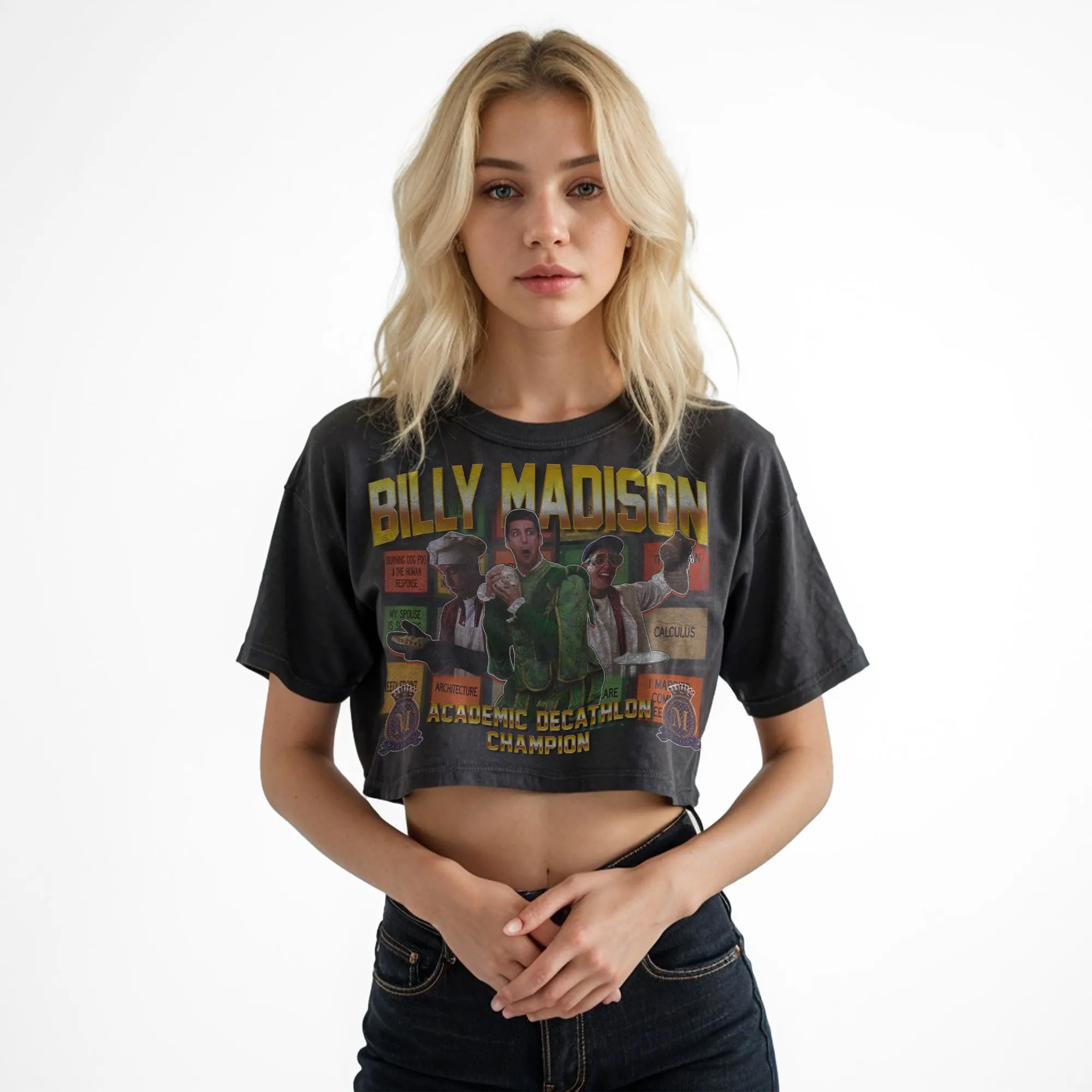 VINTAGE ACADEMIC DECATHLON CROP TOP