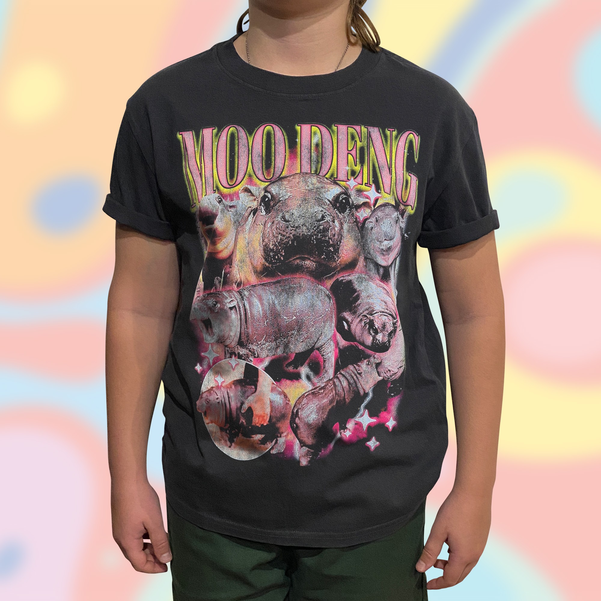 KIDS VINTAGE MOO DENG T-SHIRT KIDS VINTAGE MOO DENG T-SHIRT