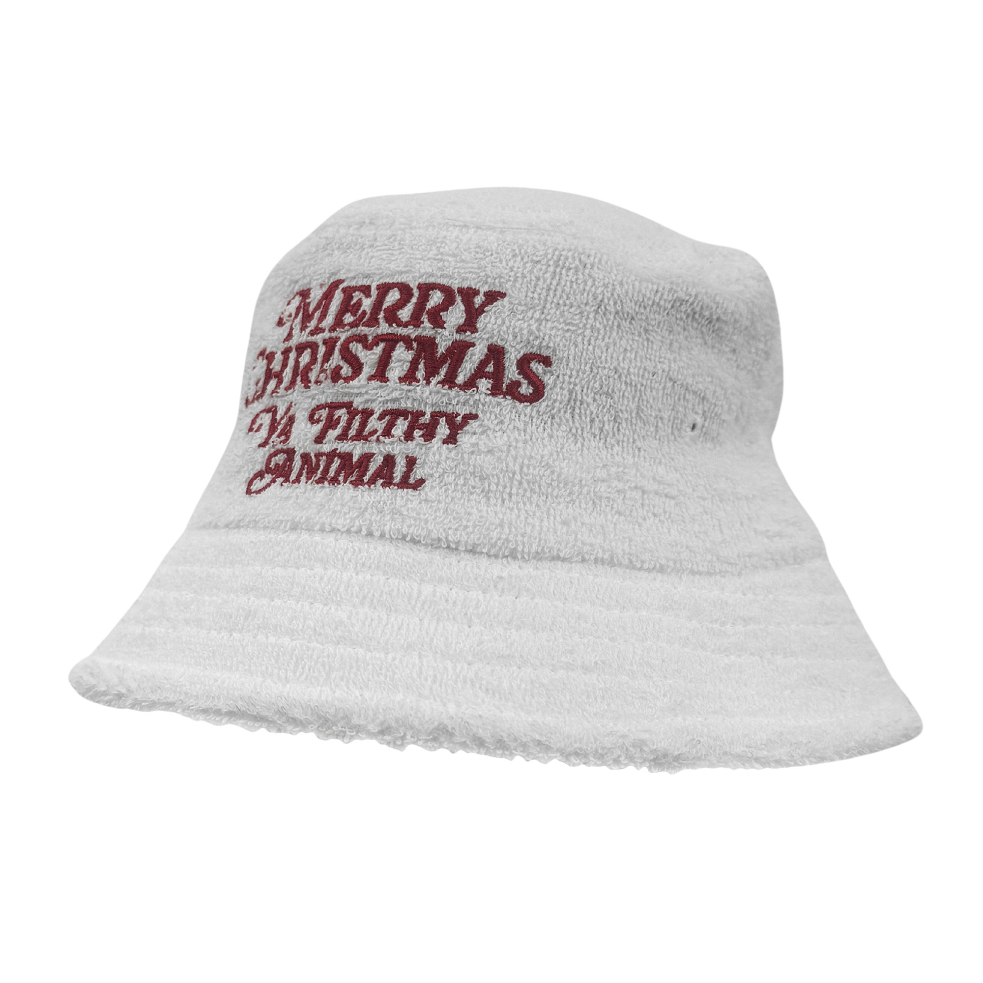 YA FILTHY ANIMAL WHITE TERRY TOWEL BUCKET HAT