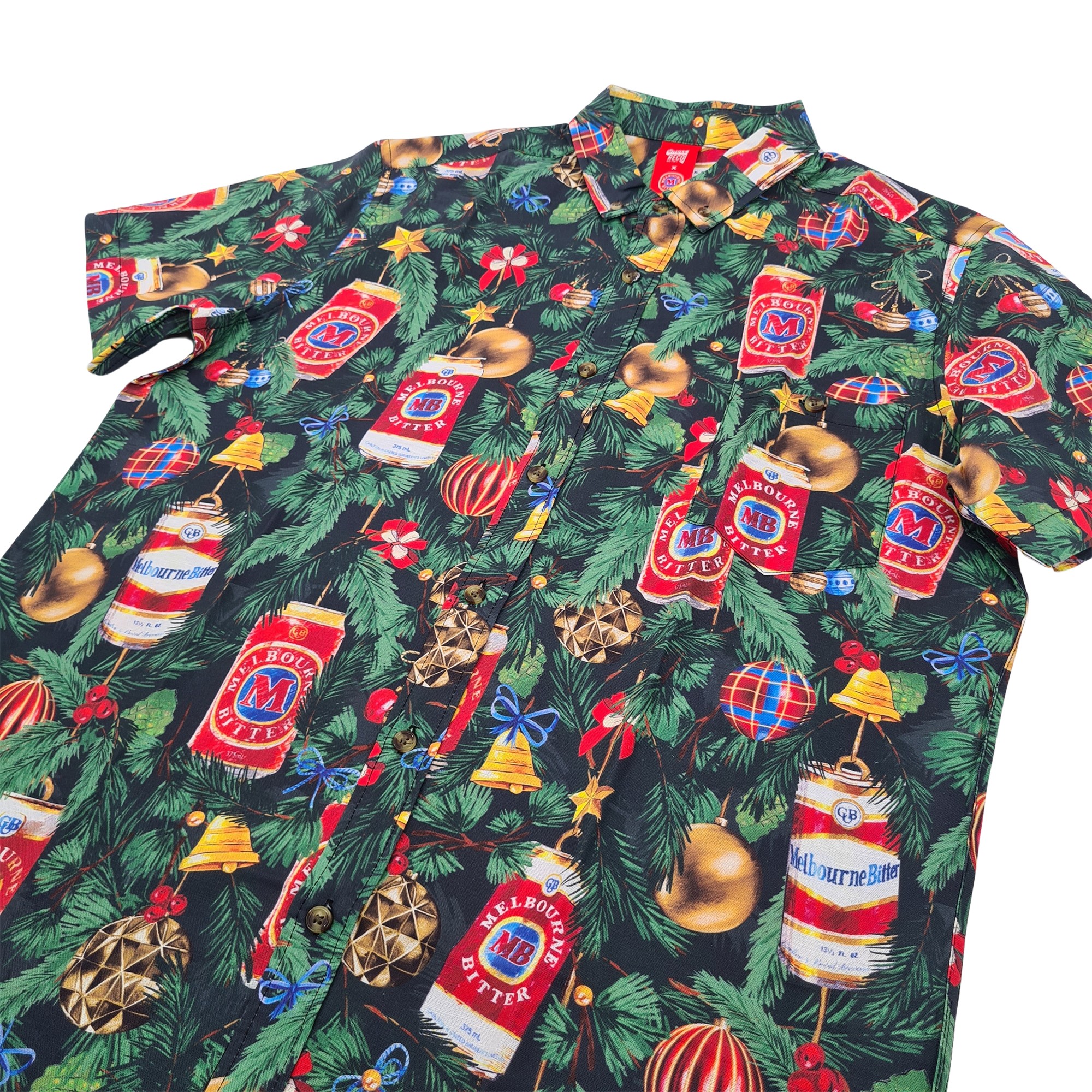 MELBOURNE XMAS TINNIES BUTTON UP SHIRT PRE ORDER