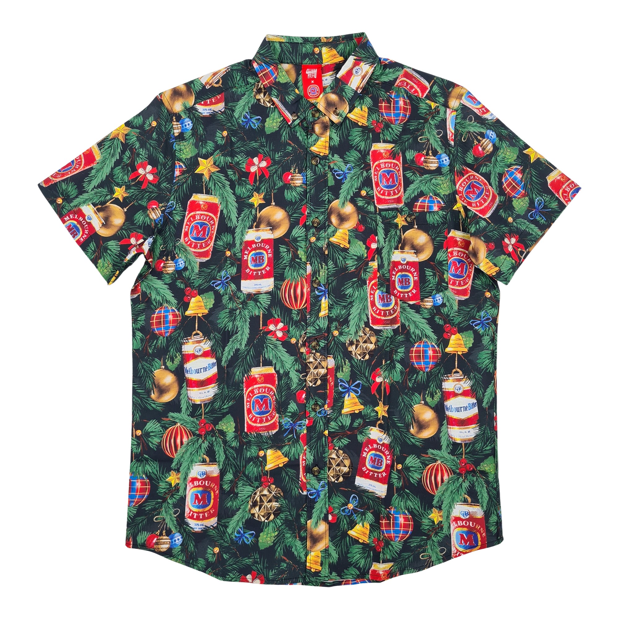 MELBOURNE XMAS TINNIES BUTTON UP SHIRT PRE ORDER