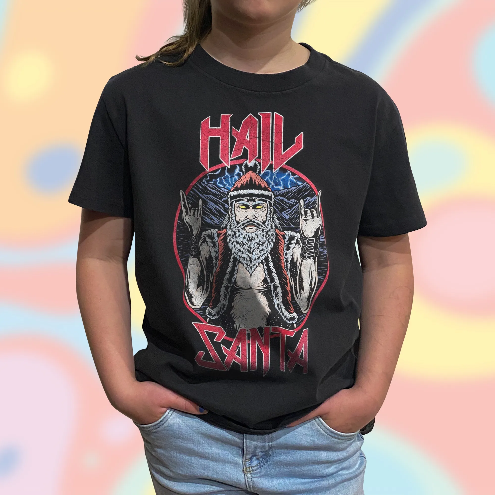 VINTAGE KIDS HAIL SANTA T-SHIRT VINTAGE KIDS HAIL SANTA T-SHIRT