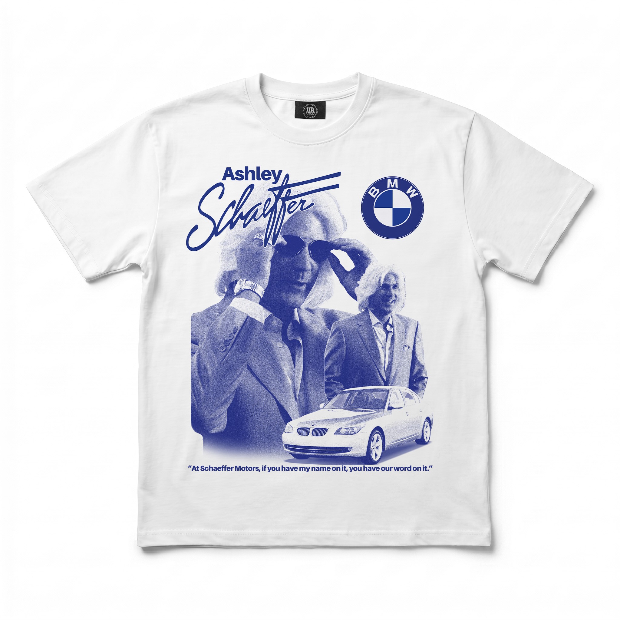 ASHLEY SCHAEFFER WHITE VINTAGE FRONT & BACK T-SHIRT