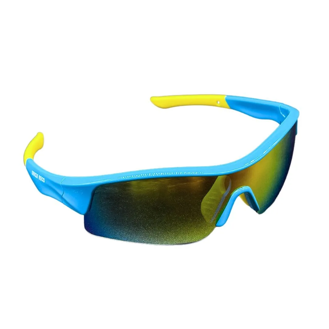 BLUE AND YELLOW SPEED DEALER SUNGLASSES BLUE AND YELLOW SPEED DEALER SUNGLASSES